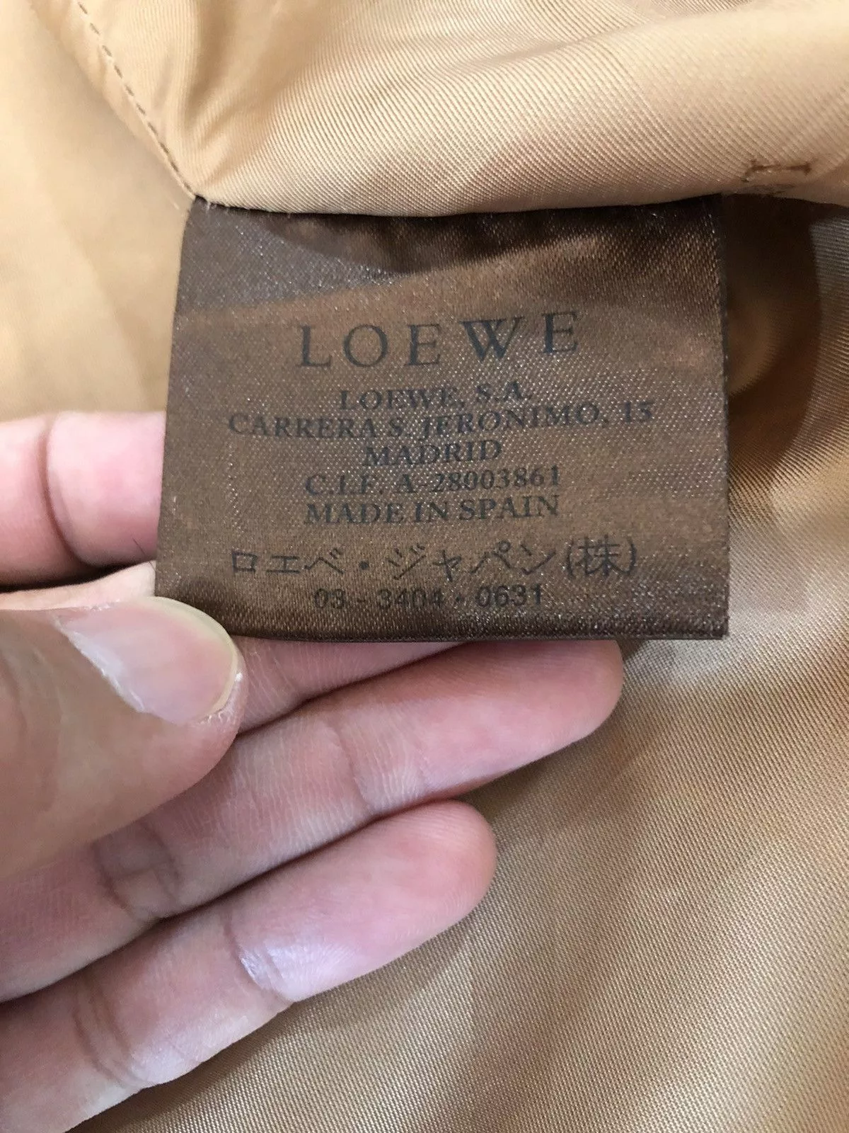 Loewe Leather Jackets Loewe Cordero Lamb leather Coat Brown