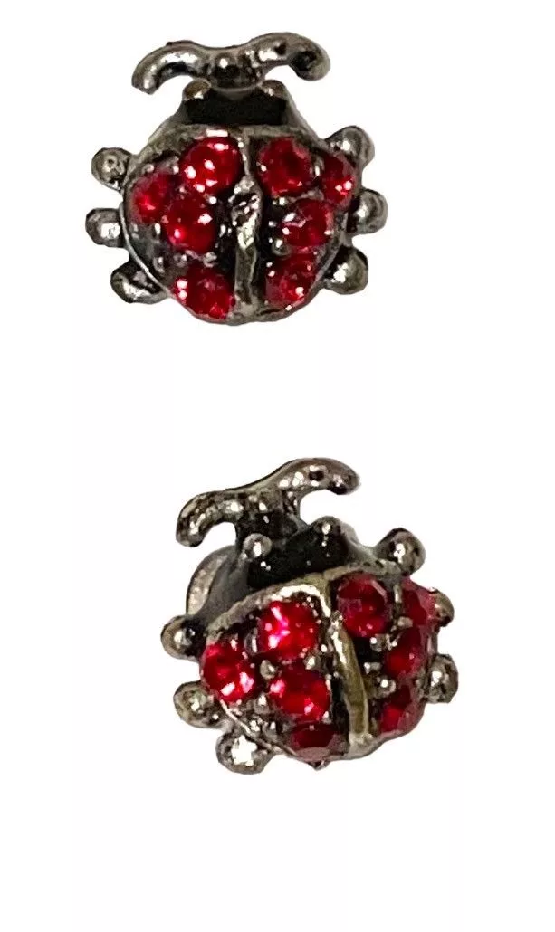 Swarovski Earrings Swarovski Crystal Mini Ladybug Earrings Red