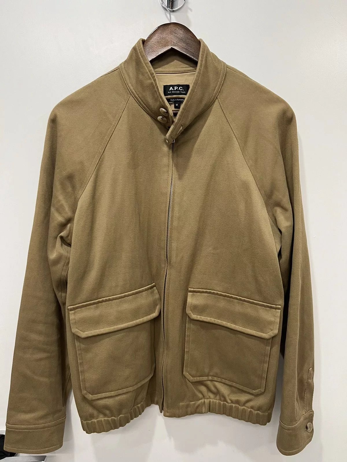 A.P.C. Light Jackets A.P.C. Button Collar Jacket Brown