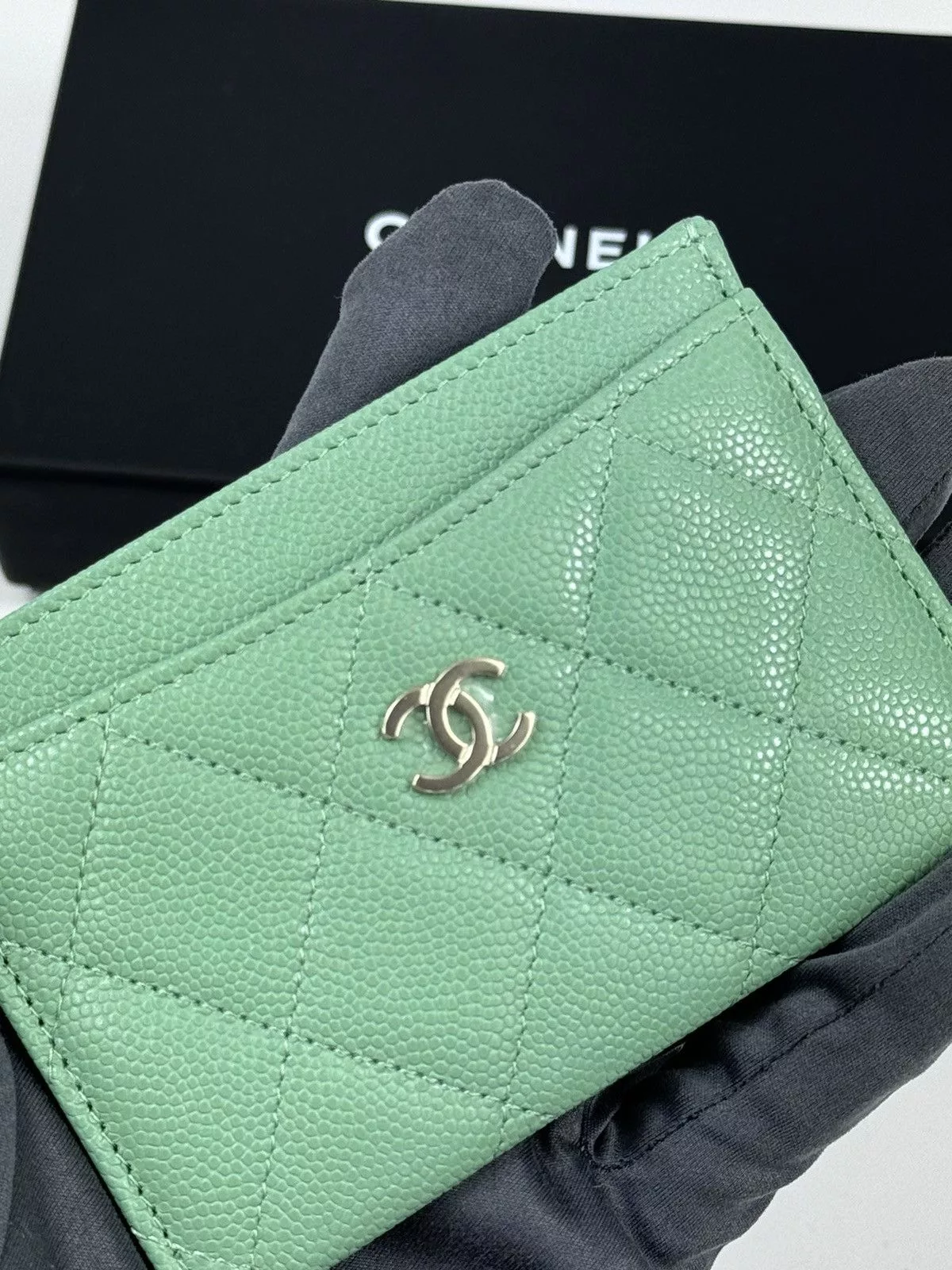Chanel Wallets CHANEL CARD HOLDER Green