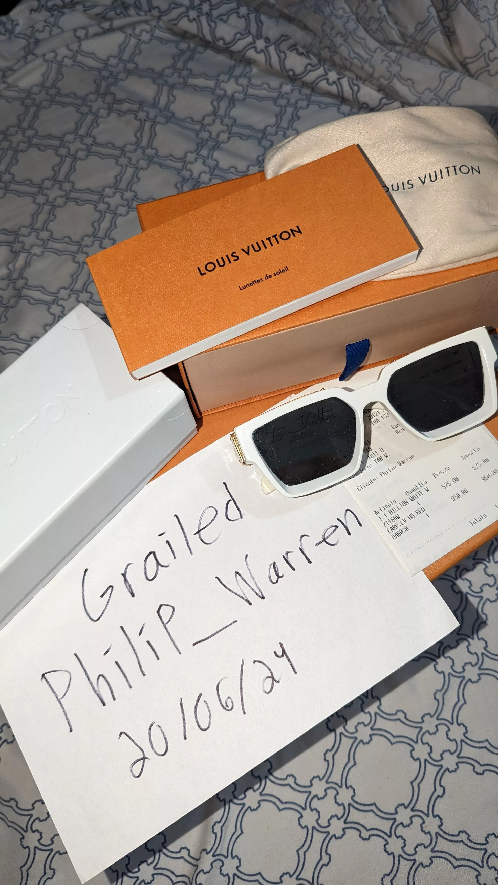 Louis Vuitton Sunglasses Louis Vuitton Virgil Abloh Millionaire Sunglasses White