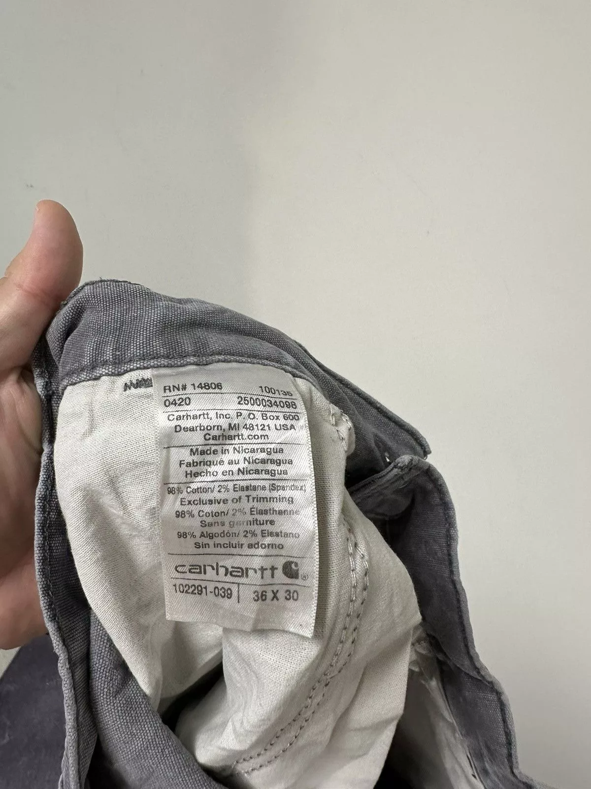 Carhartt Denim Vintage Carhartt Work Gray Painted Hype Baggy Pants Jeans Streetwear