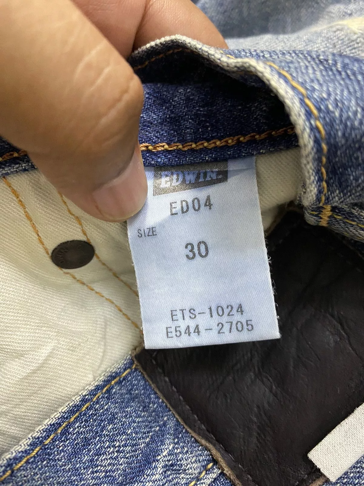Edwin Denim Edwin × Kapital EDWIN BLACK LABEL DISTRESS DESIGN GRUNGE STYLE Blue
