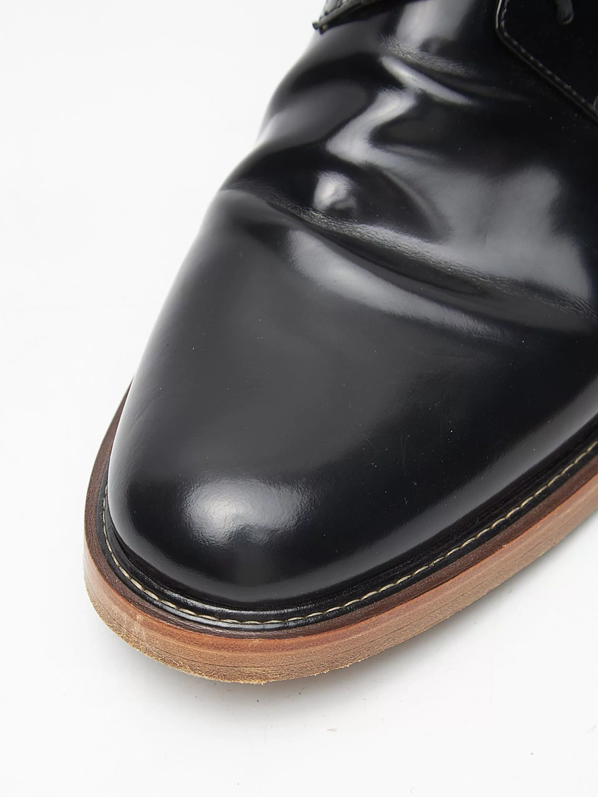 Dries Van Noten Boots Dries Van Noten Black And Brown Sole Derby Boots
