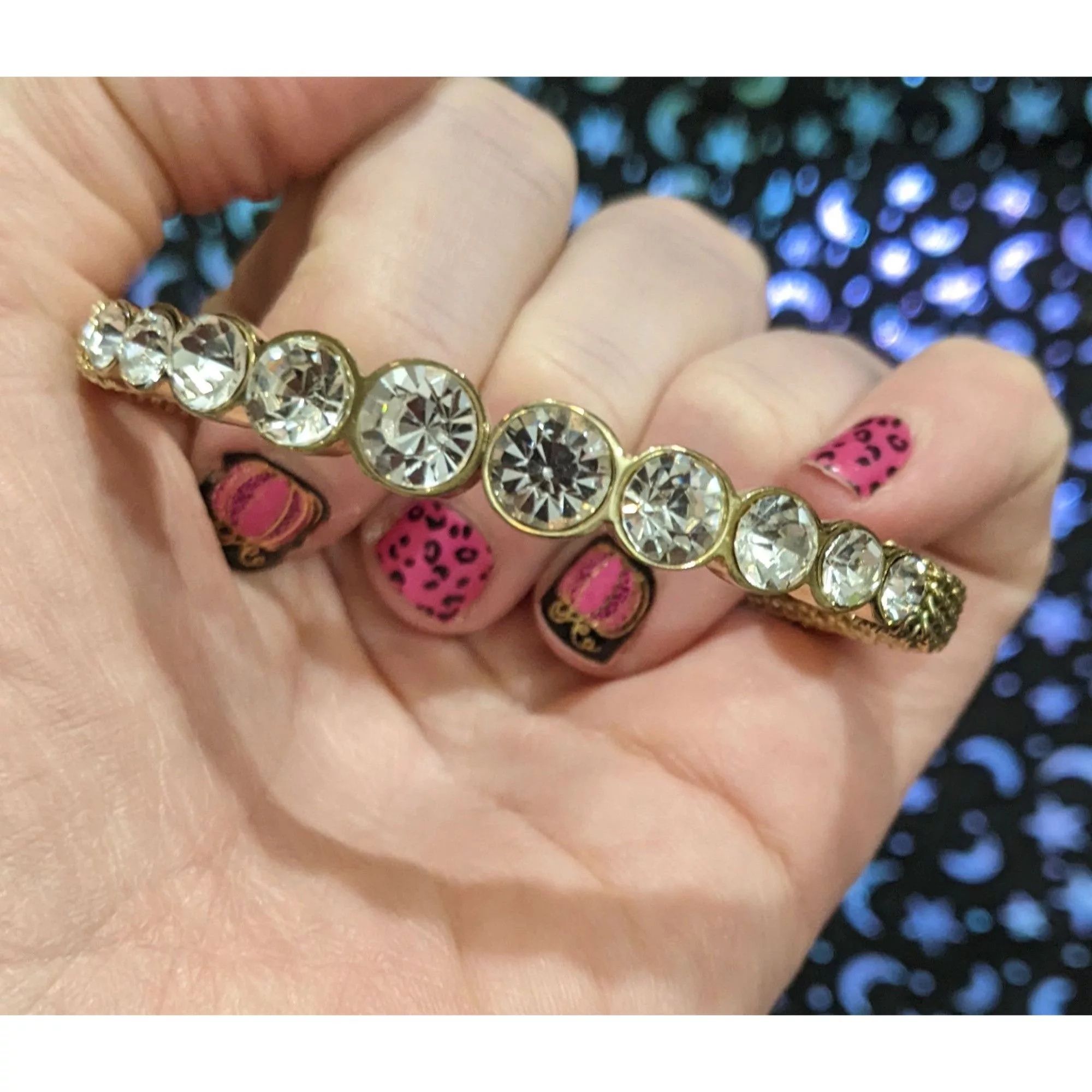 Other Bracelets Other Gold Rhinestone Gemmed Statement Bracelet