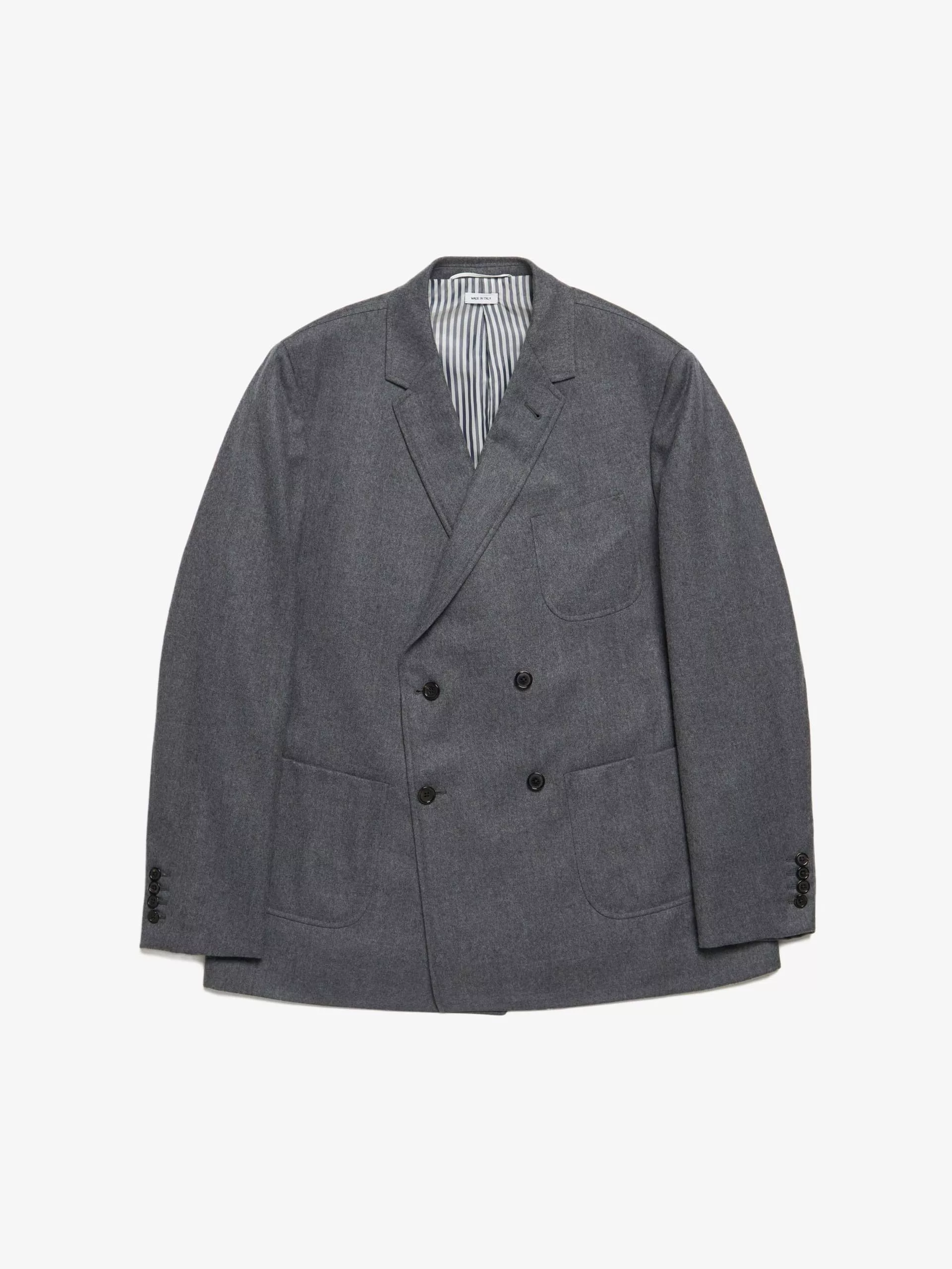 Thom Browne Light Jackets Thom Browne Gray Woolen Blazer