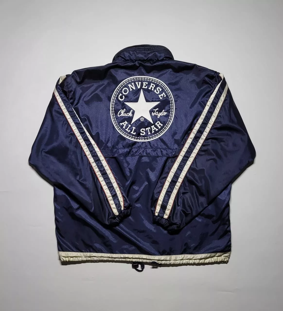 Converse Light Jackets Converse × Vintage Converse navy metallic biglogo Windbreaker Jacket Blue