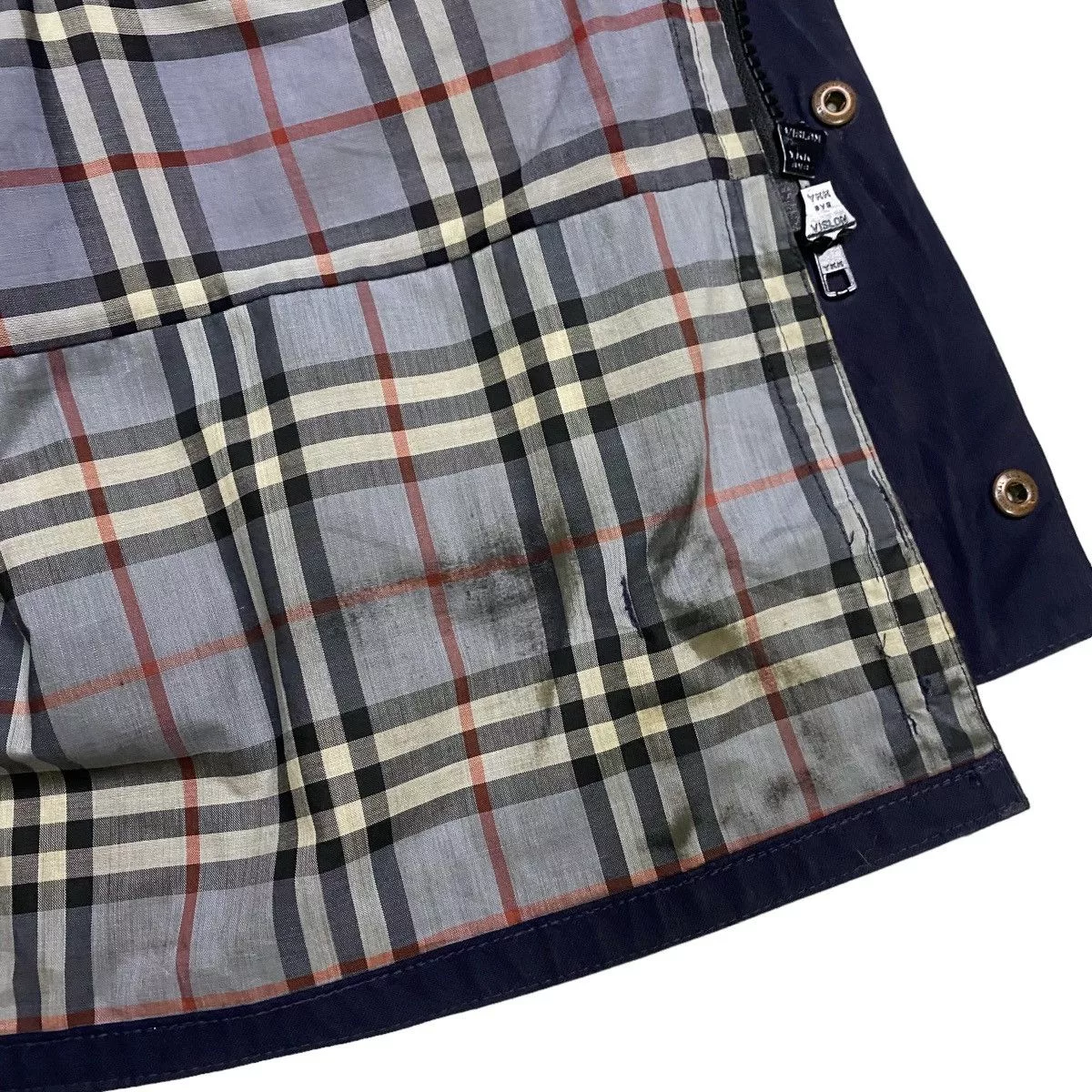 Designer Parkas Designer × Vintage Peter Storm downcoat 2way checkered Blue