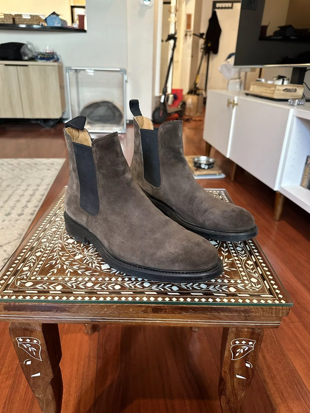 Officine Creative Boots Officine Creative Brown Suede Chelsea Boots