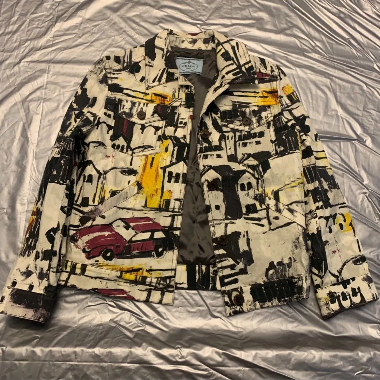 Prada Light Jackets Prada S/S17 Village Print Jacket Multi