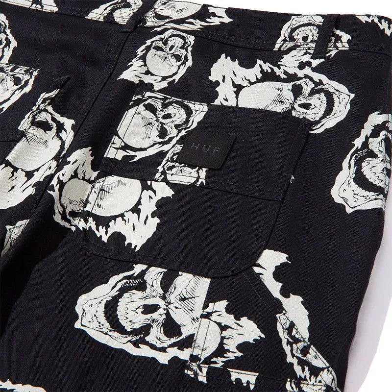 Huf Sweatpants Joggers Huf Ghost Rider Painter Pant Black