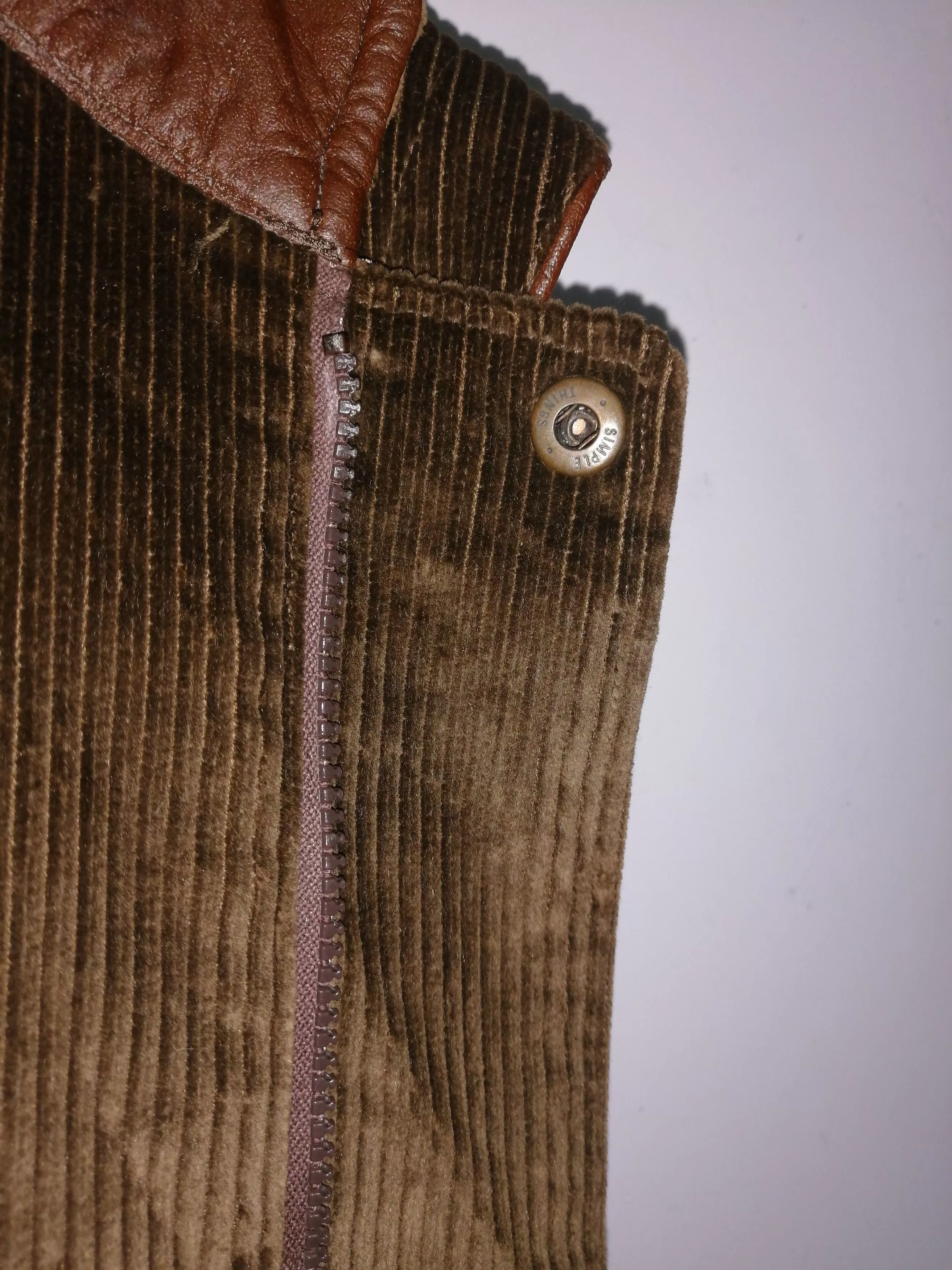 Designer Light Jackets Designer Egon Von Furstenberg Corduroy Jacket & Vest Combine Brown Vintage