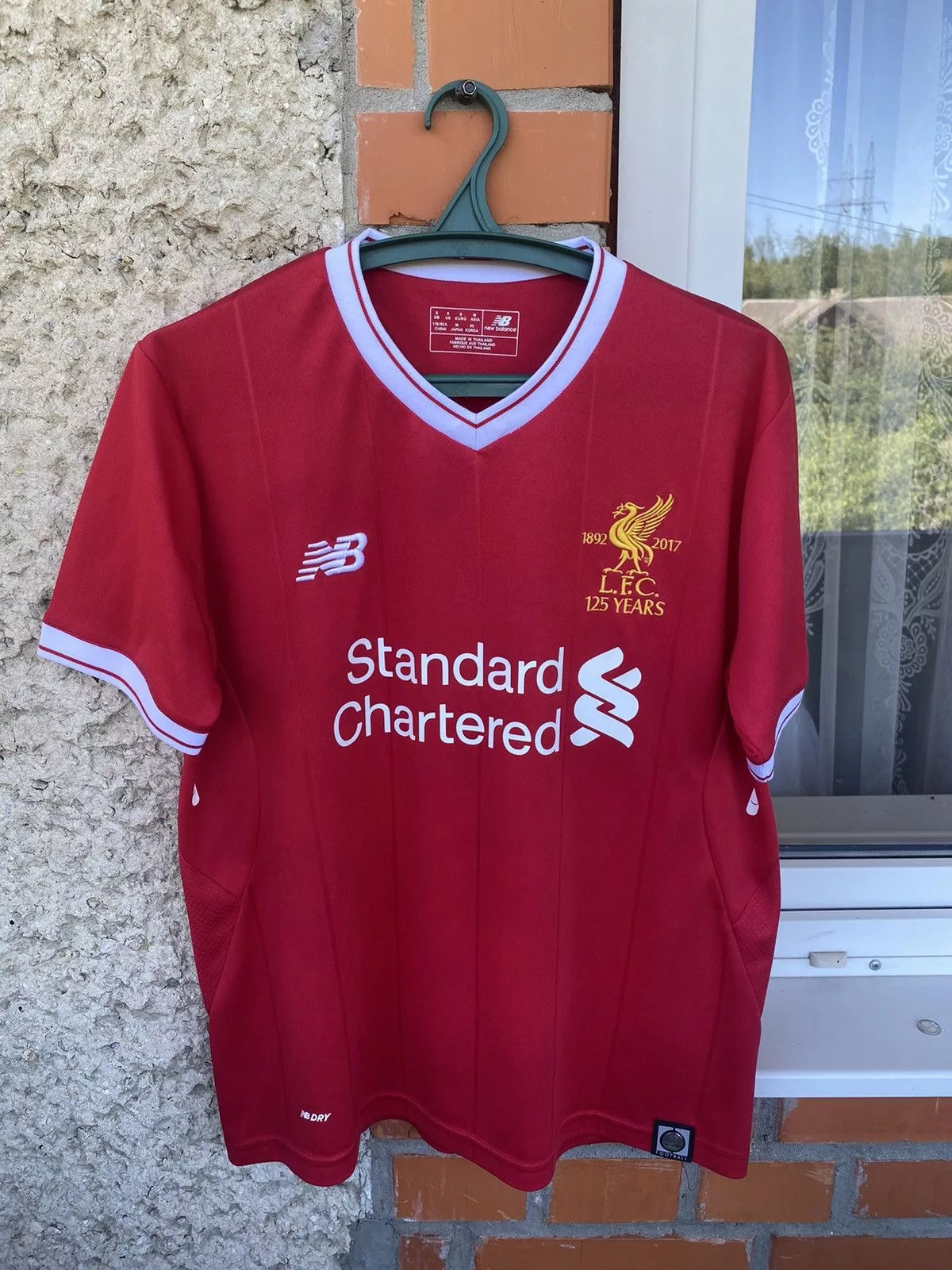 New Balance Jerseys New Balance Liverpool home t shirt soccer jersey Red Sportswear