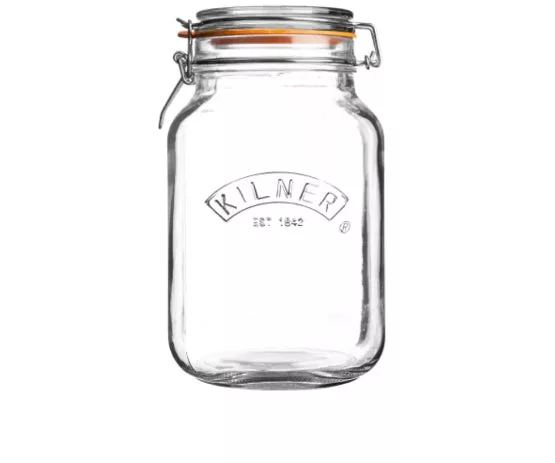 68 oz Clip Top Square Jar
