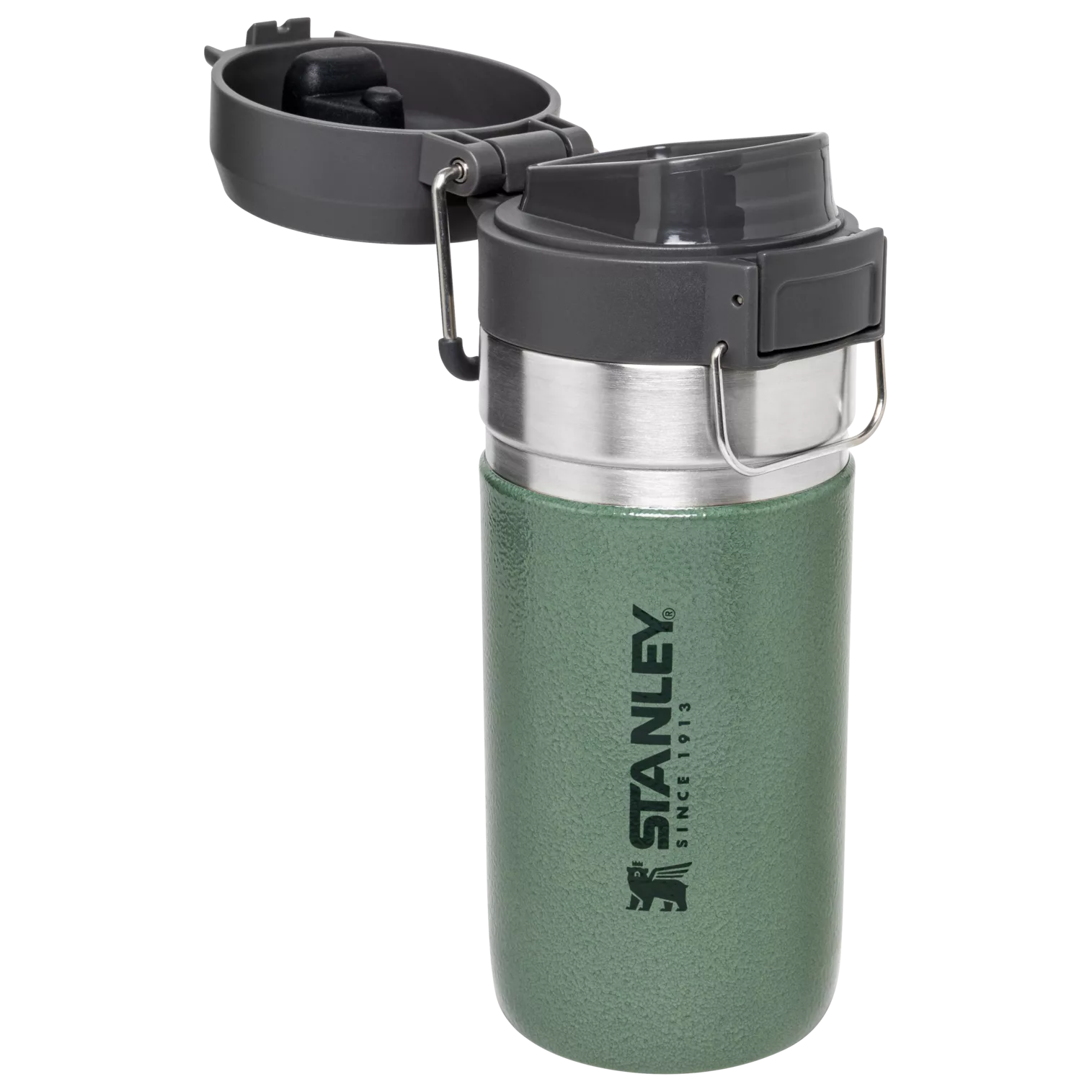 Stanley 16 OZ Quick Flip Go Water Bottle In Hammertone Green