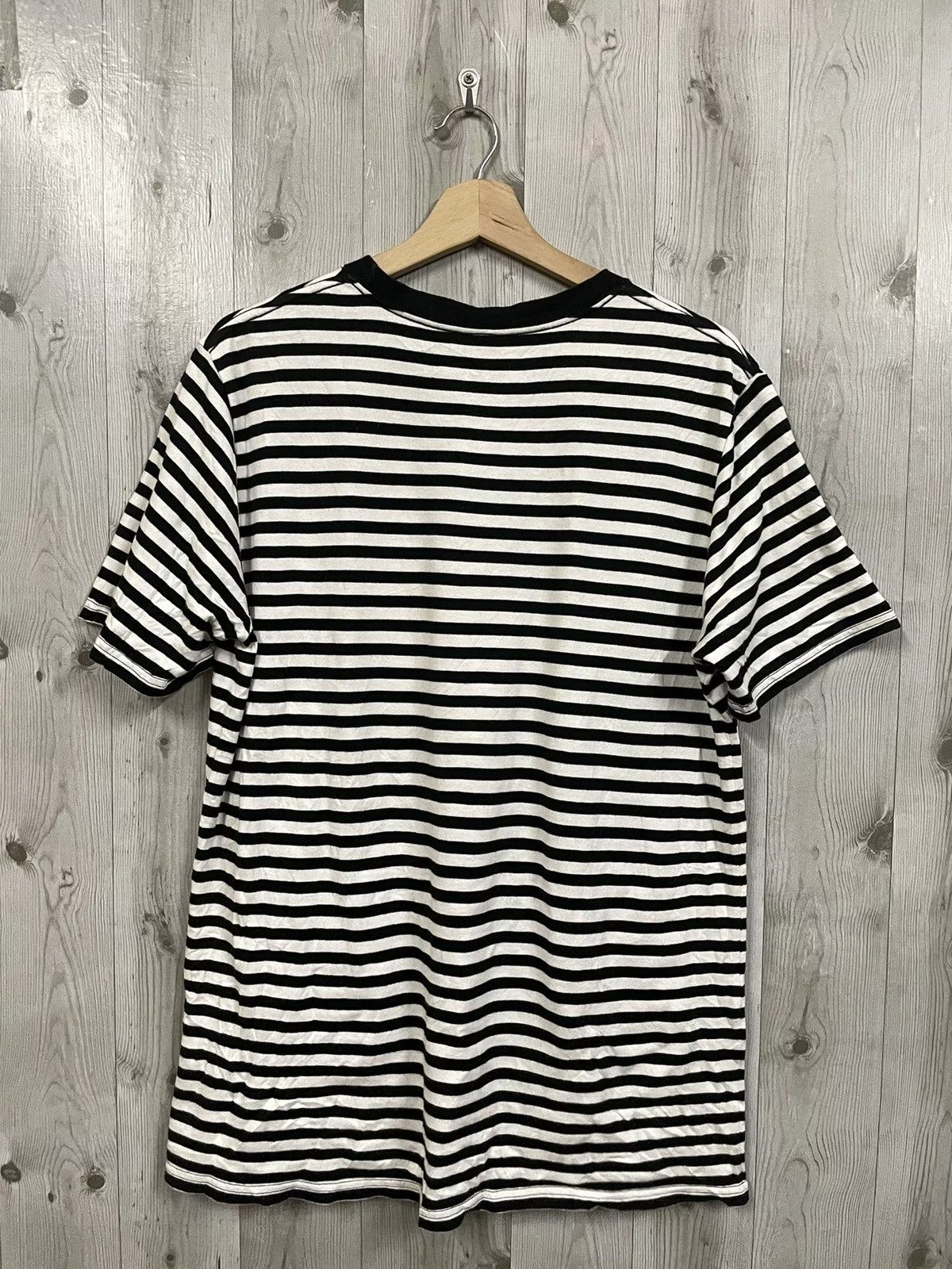 Nirvana Short Sleeve T Shirts Nirvana × Number (N)ine Number Nine x Nirvavana Stripe Tshirt Black