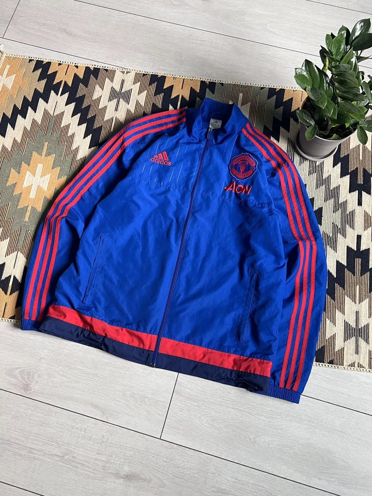 Adidas Light Jackets Adidas × Vintage Vintage Adidas 2015 Manchester United Jacket Blue Sportswear