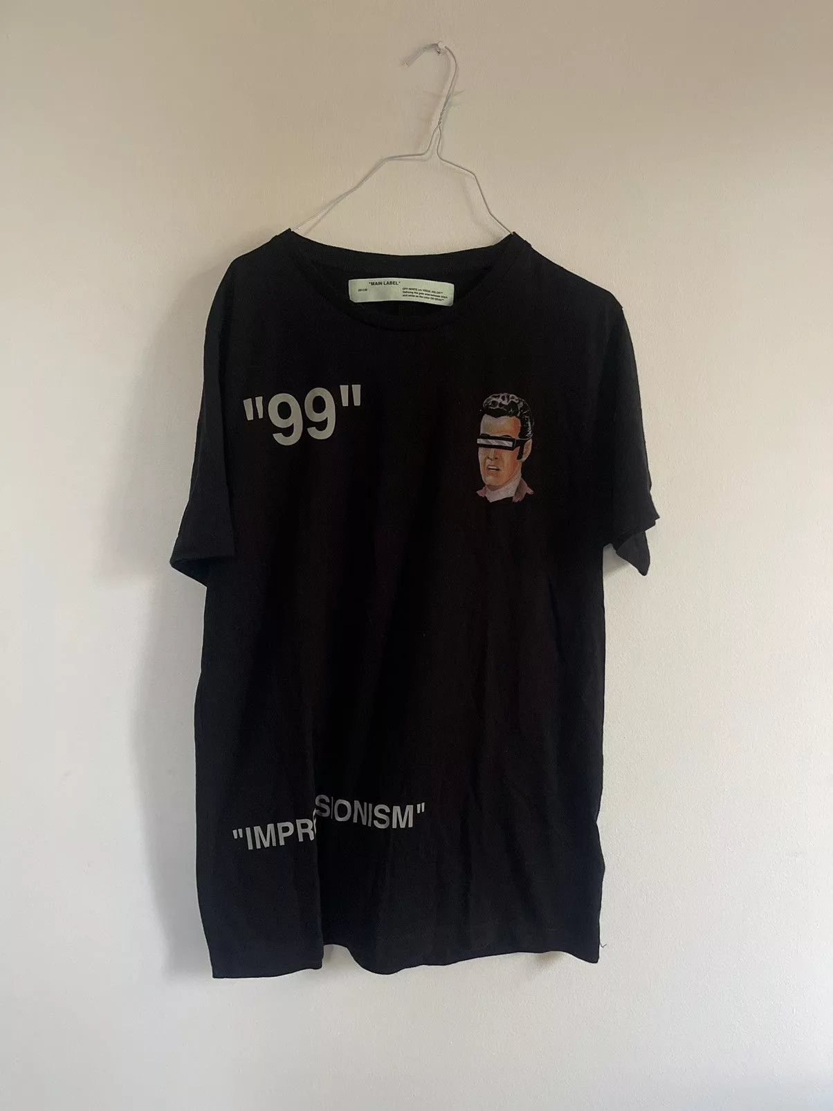Off-White Short Sleeve T Shirts Off-White Off white Impressionism Vampire TEE Black