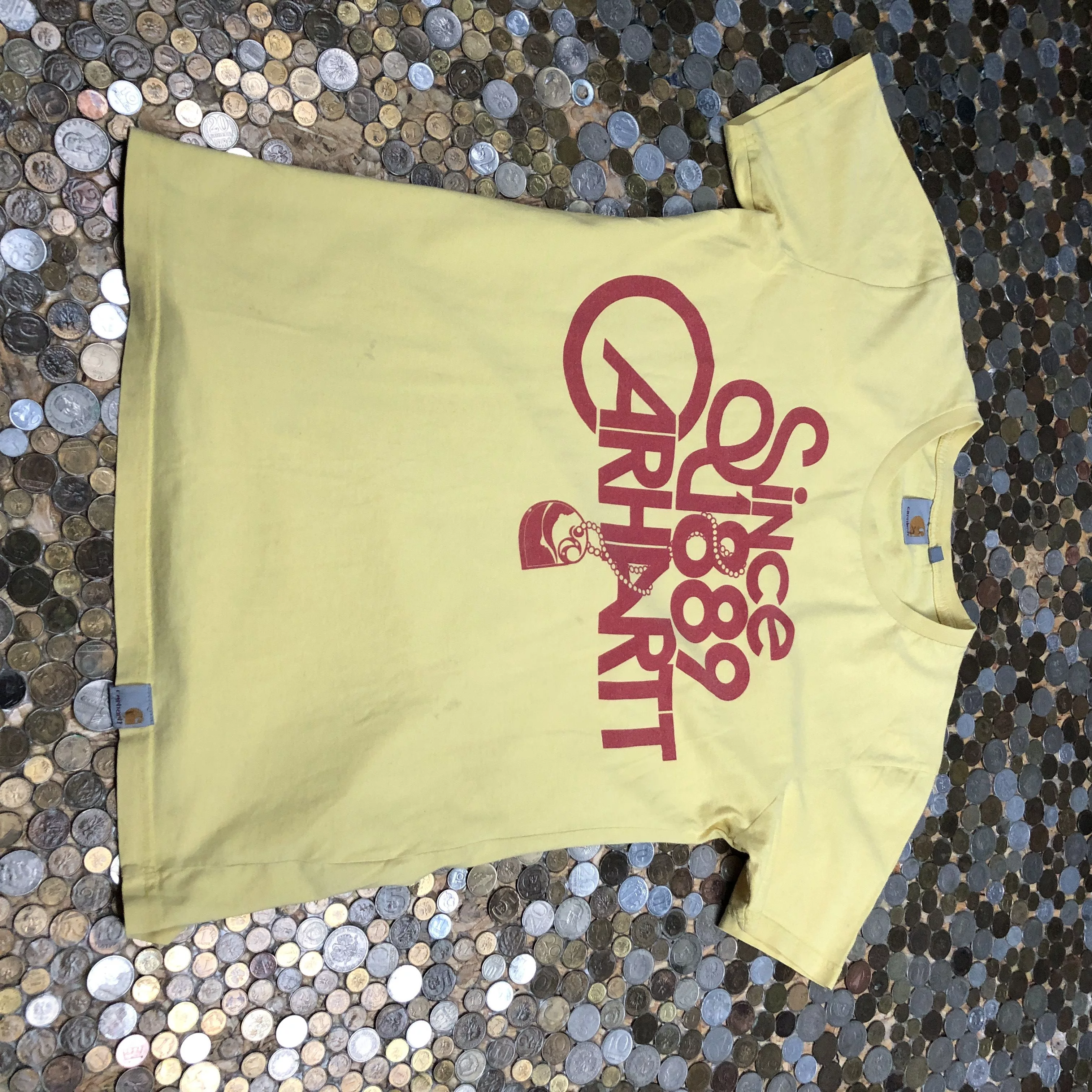 Carhartt Short Sleeve T Shirts Carhartt × Vintage Carhartt Since 1889 T-shirt Yellow