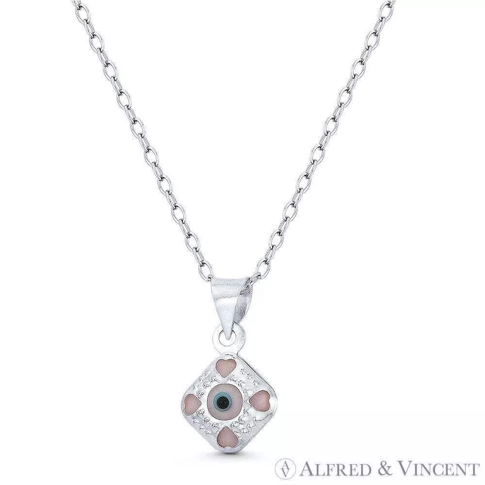 Other Necklaces Other Tiny Evil Eye Charm Glass Bead Pendant Silver