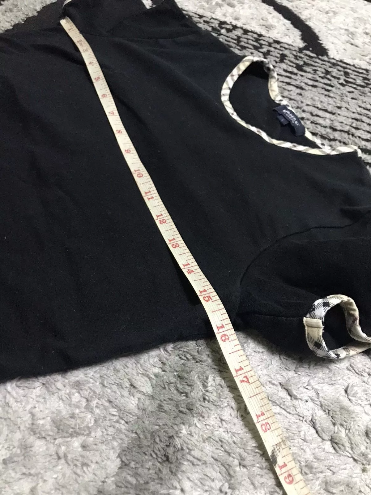 Burberry Short Sleeve T Shirts Burberry ringer checked tee Black