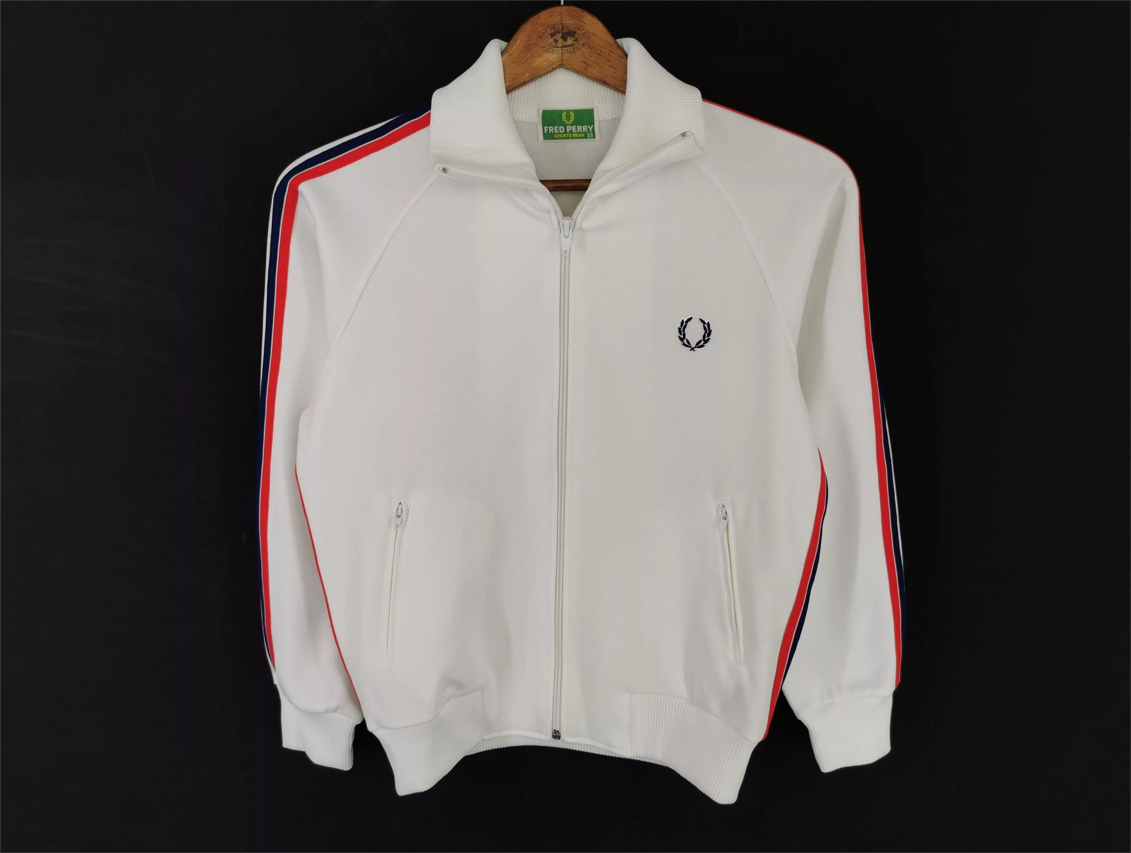 Fred Perry Light Jackets Vintage 90s Fred Perry Tracktop Jacket Size SS White