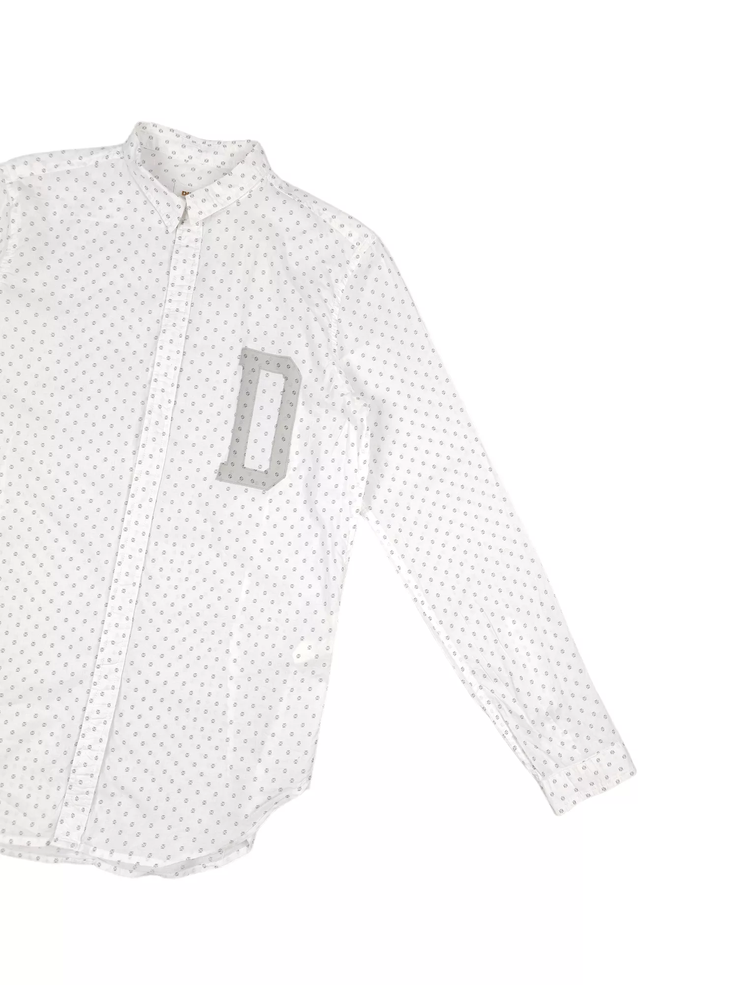 Designer Shirts Button Ups Designer × Diesel 💎 Vintage Diesel Monogram Size M Basic Logo Button Shirt White Streetwear