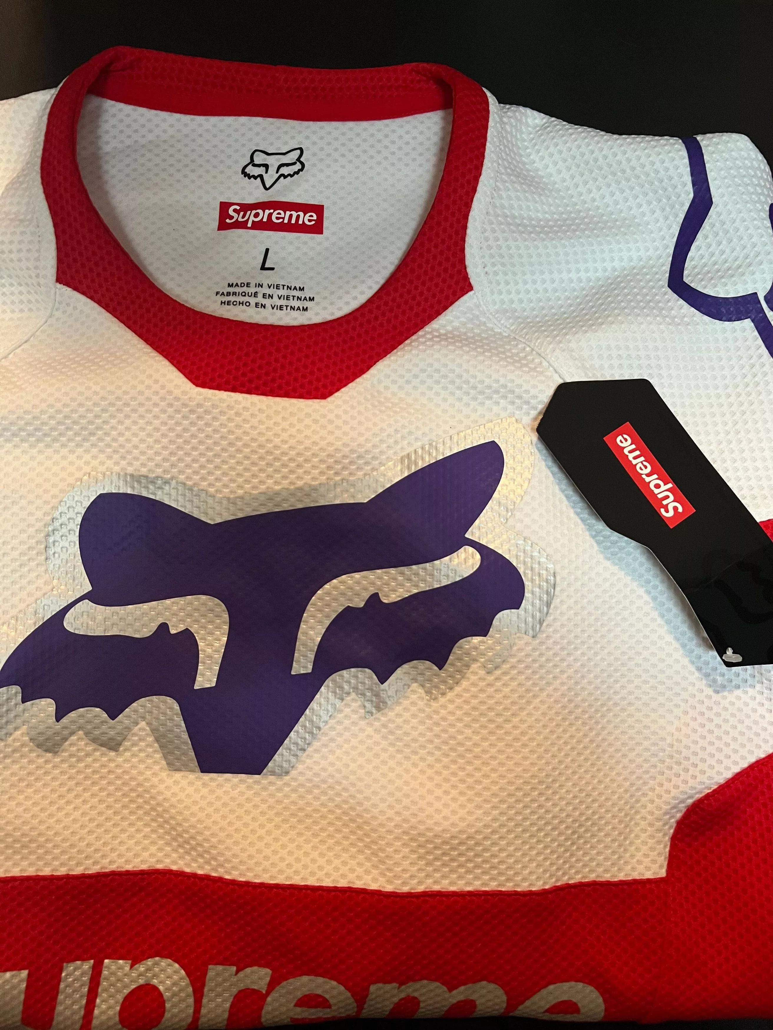 Fox Racing Jerseys Fox Racing × Supreme Supreme Fox Racing Moto Jersey Top White