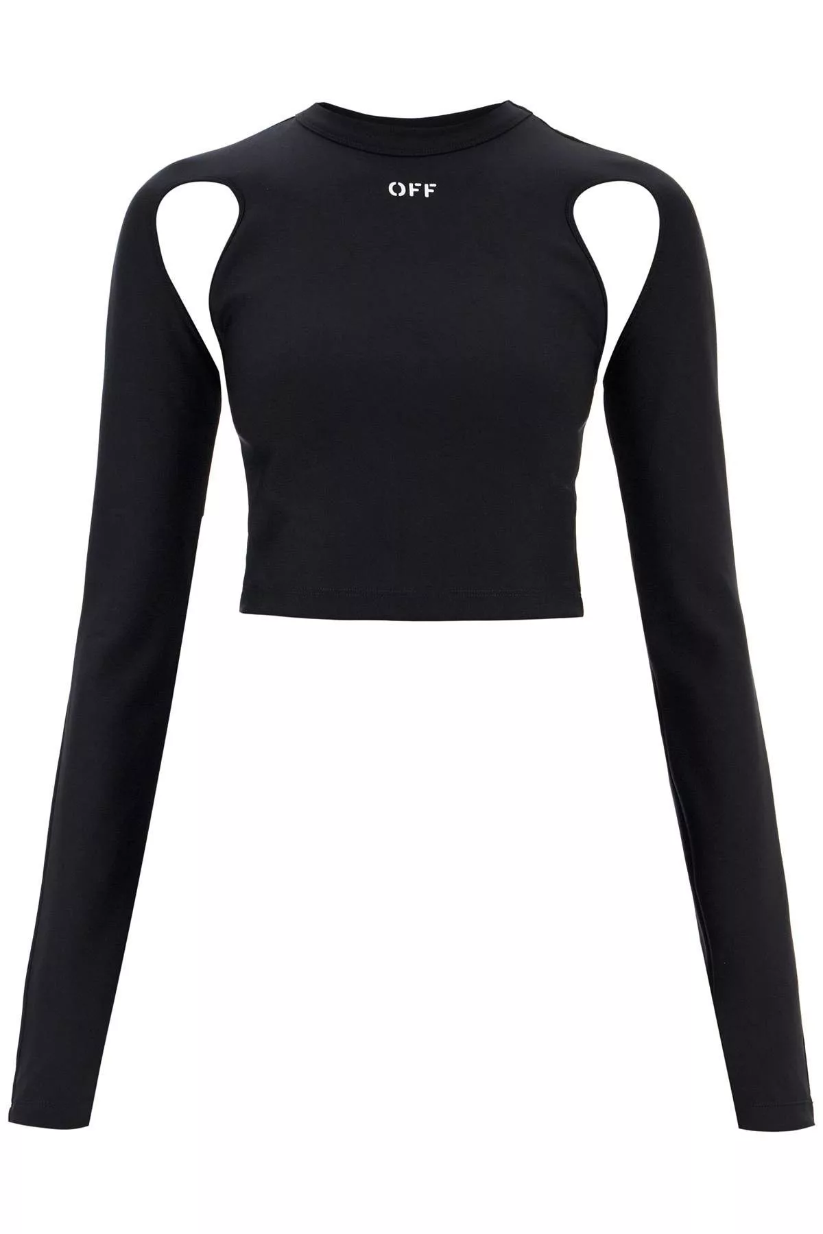 Off-White Crop Tops OFF-WHITE "Cropped Top With Cut Out Detail Gray