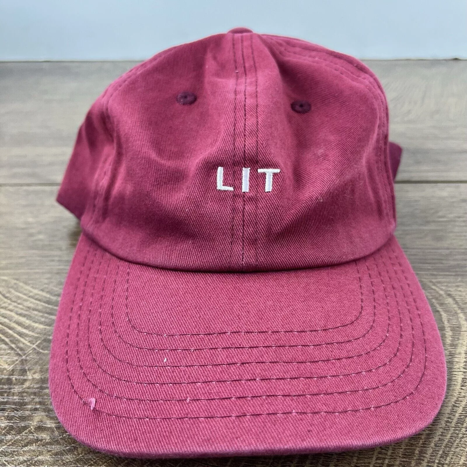 Other Hats Other LIT Hat Red Cap Lit Baseball Hat Adjustable Hat Red Adult Fi