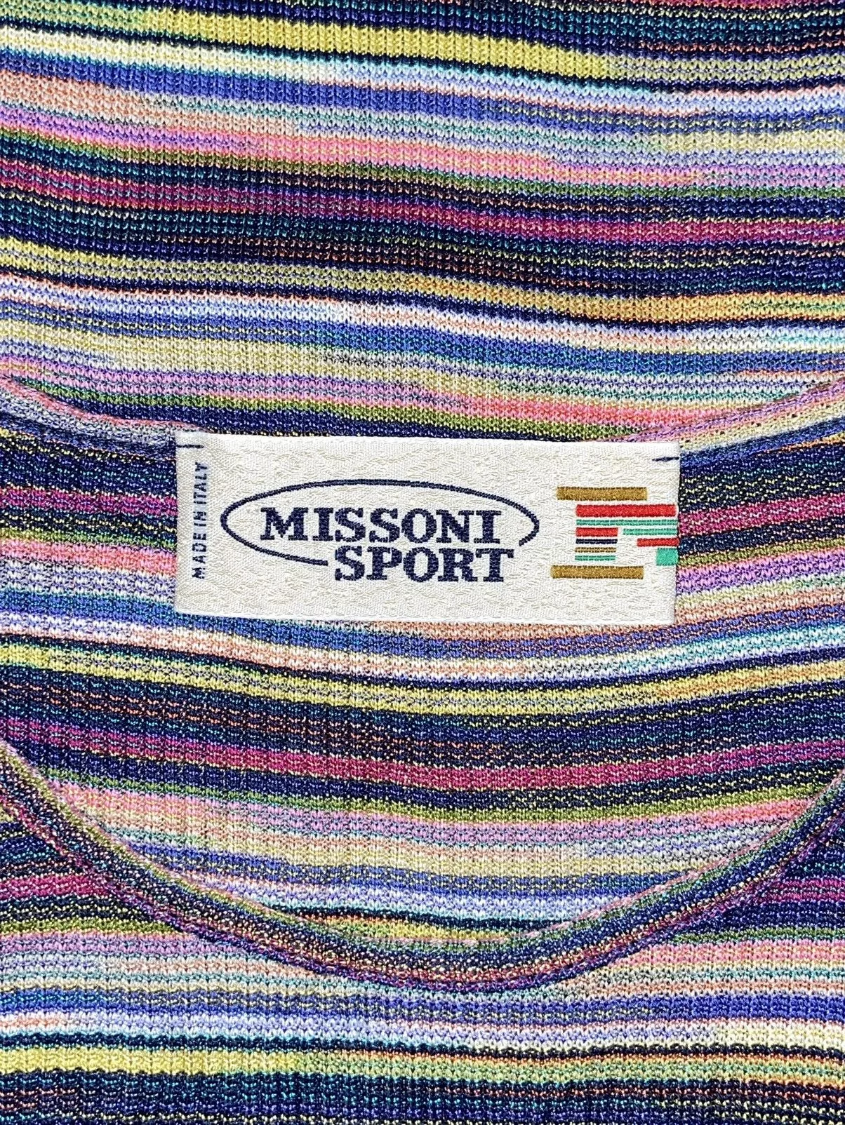 Missoni Short Sleeve T Shirts MISSONI SPORT Striped T-shirt Pink