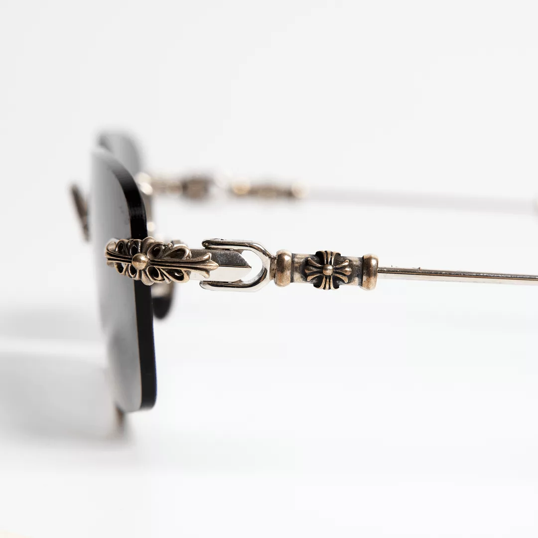 Chrome Hearts Sunglasses CHROME HEARTS PILLS III Sun Shiny Silver-Black Multi
