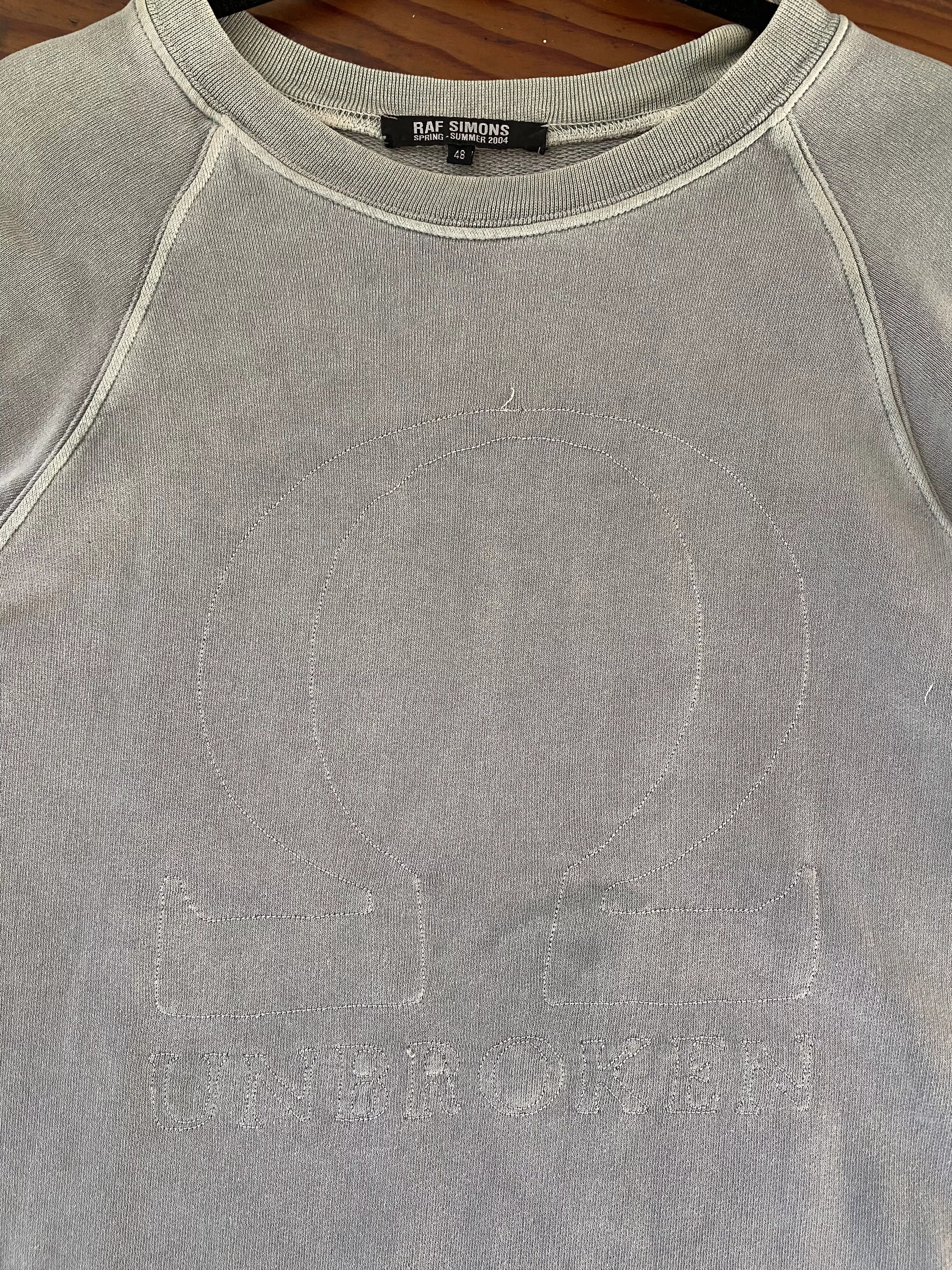 Raf Simons Sweatshirts Hoodies Raf Simons Blue grey, ‘Unbroken’ sweatshirt from spring summer 2004 Gray