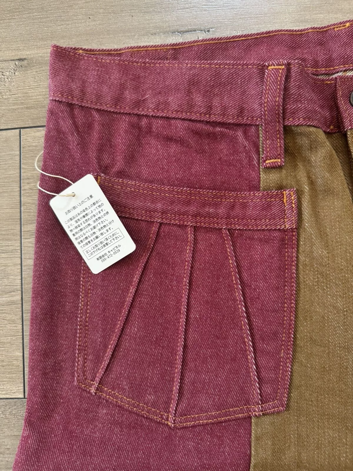 Kapital Denim Split-Color Jeans Red
