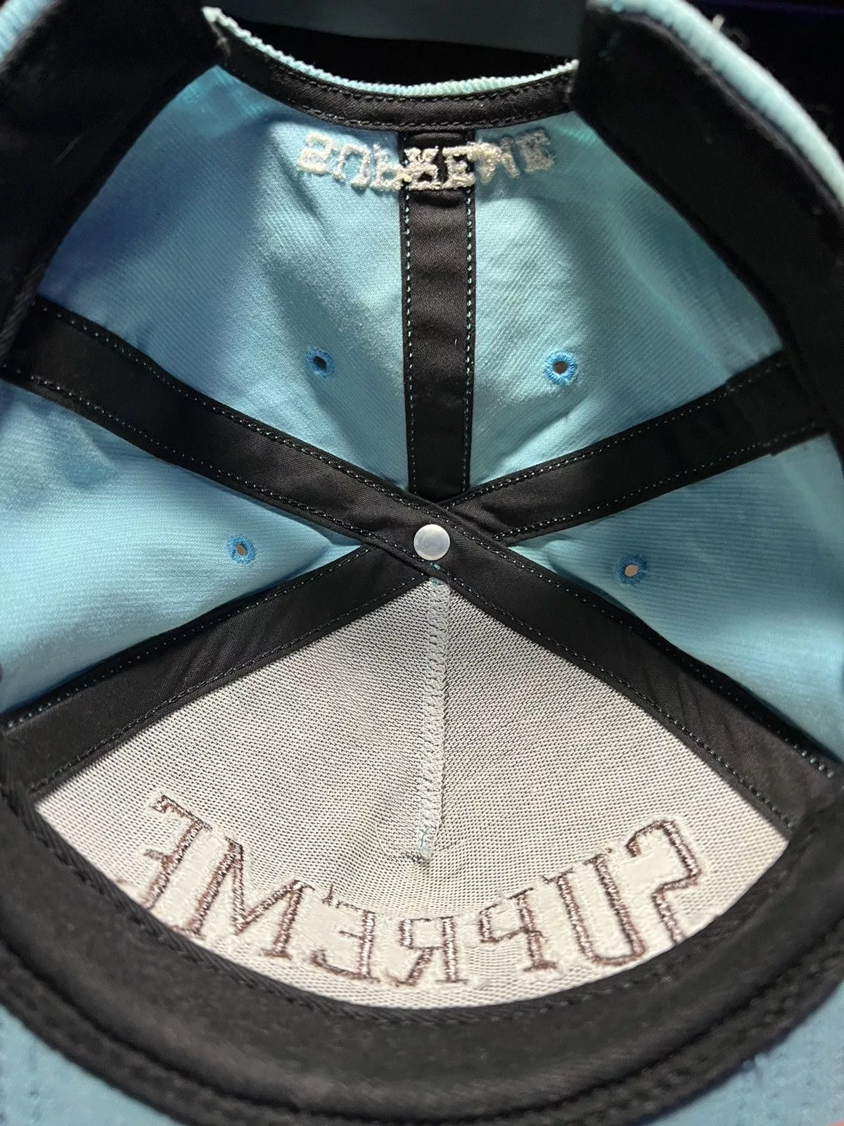 Supreme Hats Supreme Snapback Hat Vintage Blue