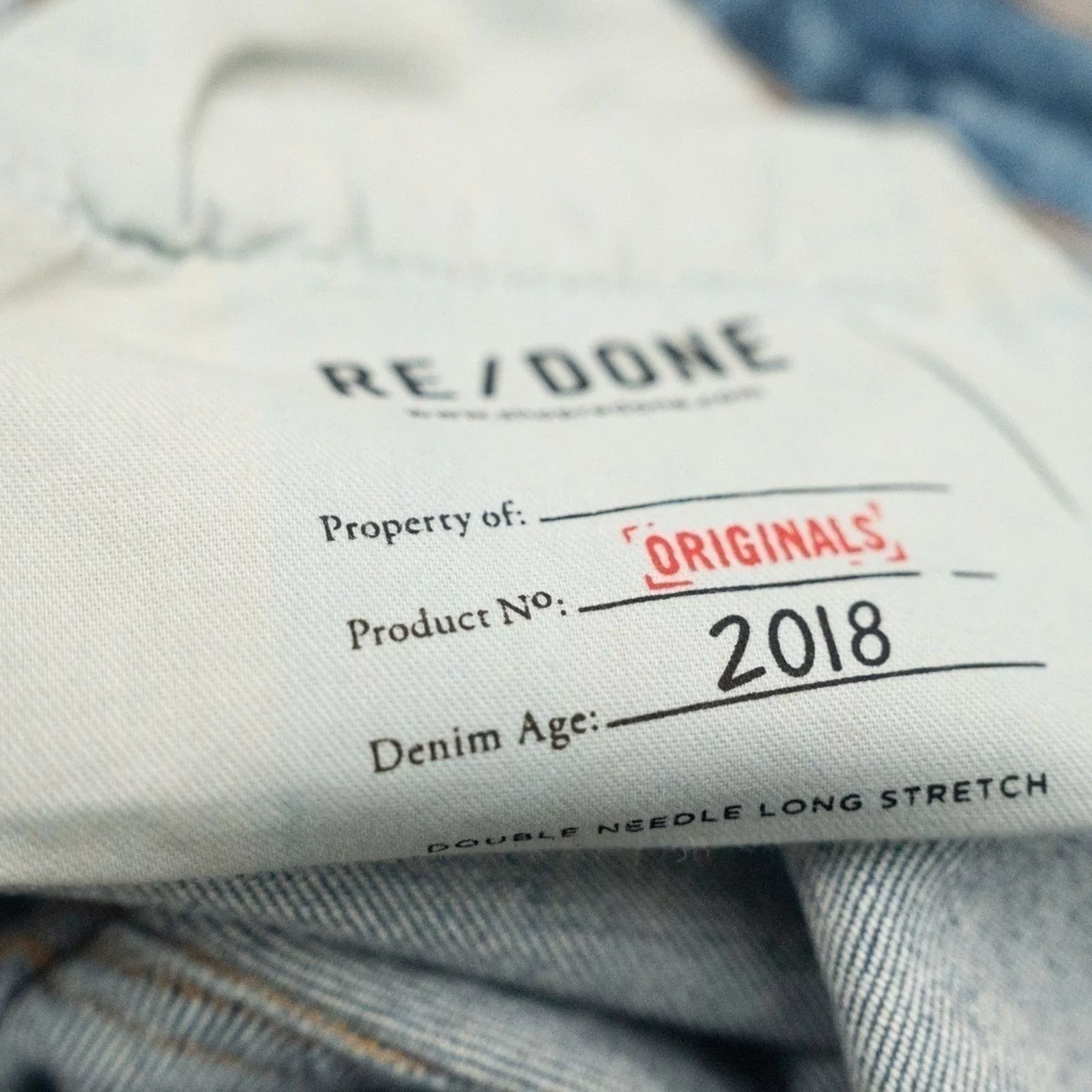 RE/DONE Jeans RE/Done. Double Needle Long Stretch Jeans In Blue.