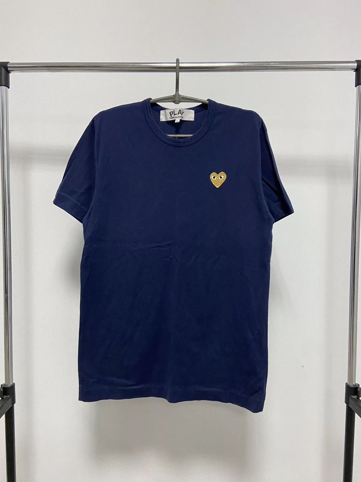 Comme des Garcons PLAY Short Sleeve T Shirts Comme des Garcons PLAY × Japanese Brand × Vintage PLAY Come Des Garcons Vintage T Shirt Japanese Heart Y2K Blue