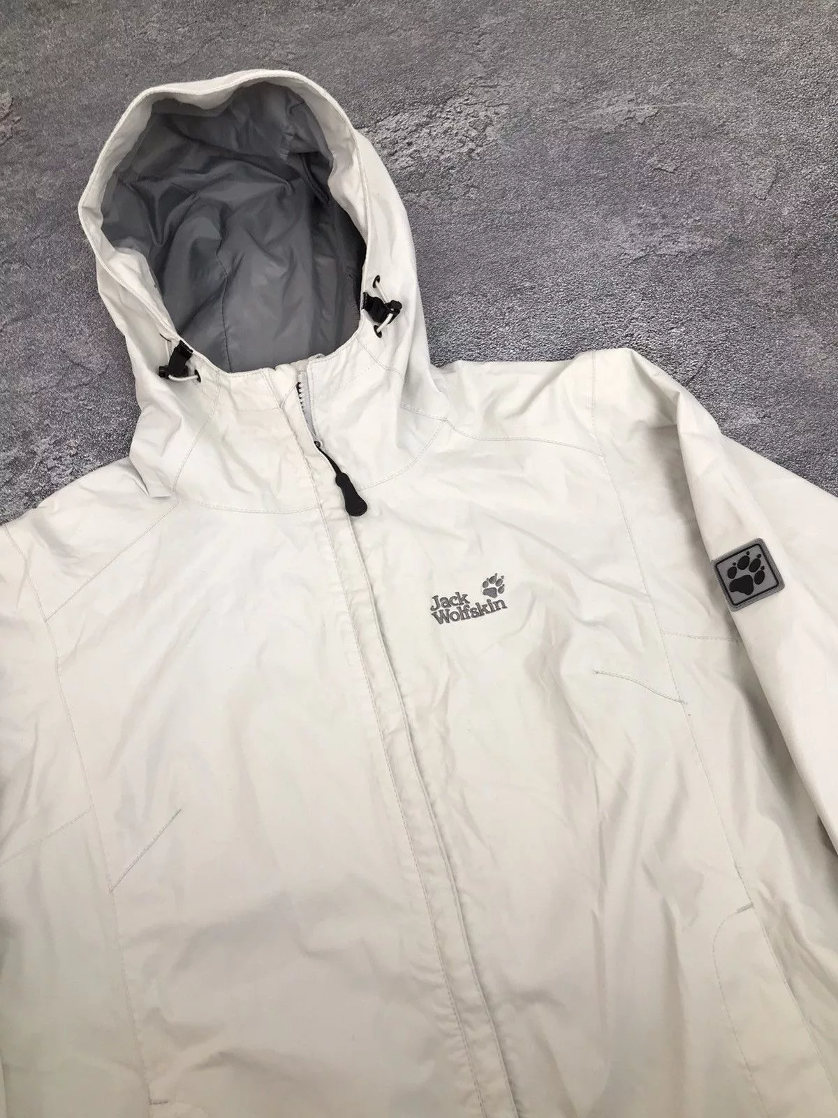 Goretex Light Jackets Goretex × Jack Wolfskin Jack Wolfskin Waterproof,Windbreaker Hooded Jacket White Gorpcore
