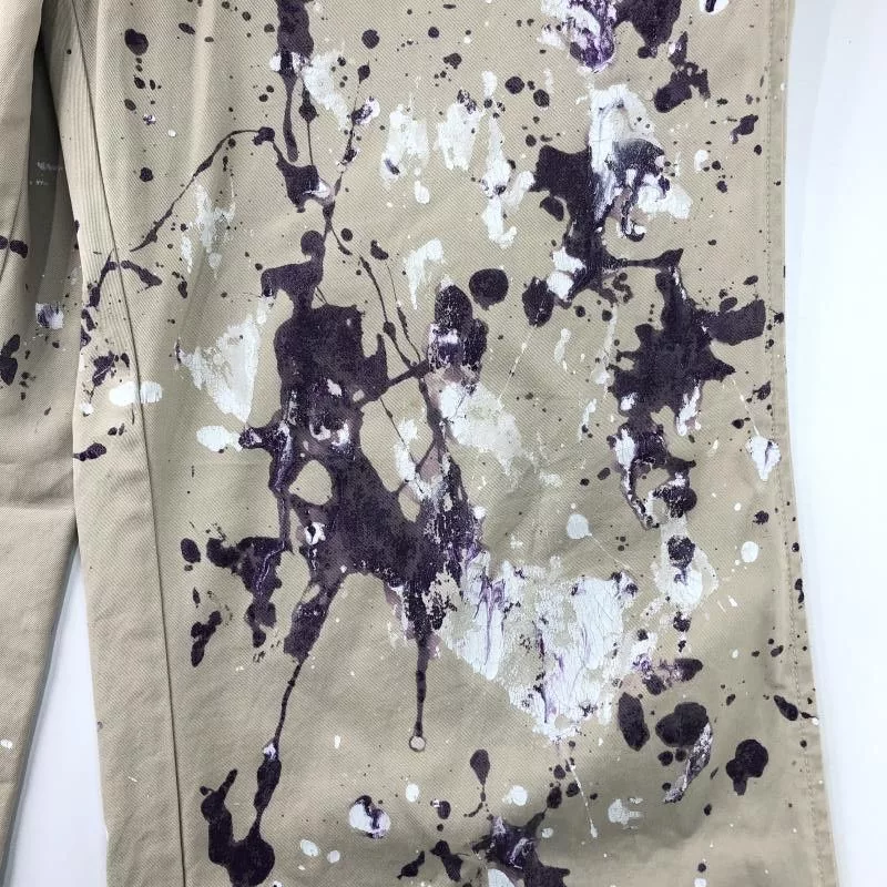 Needles Cropped Pants Paint Design Long Beige
