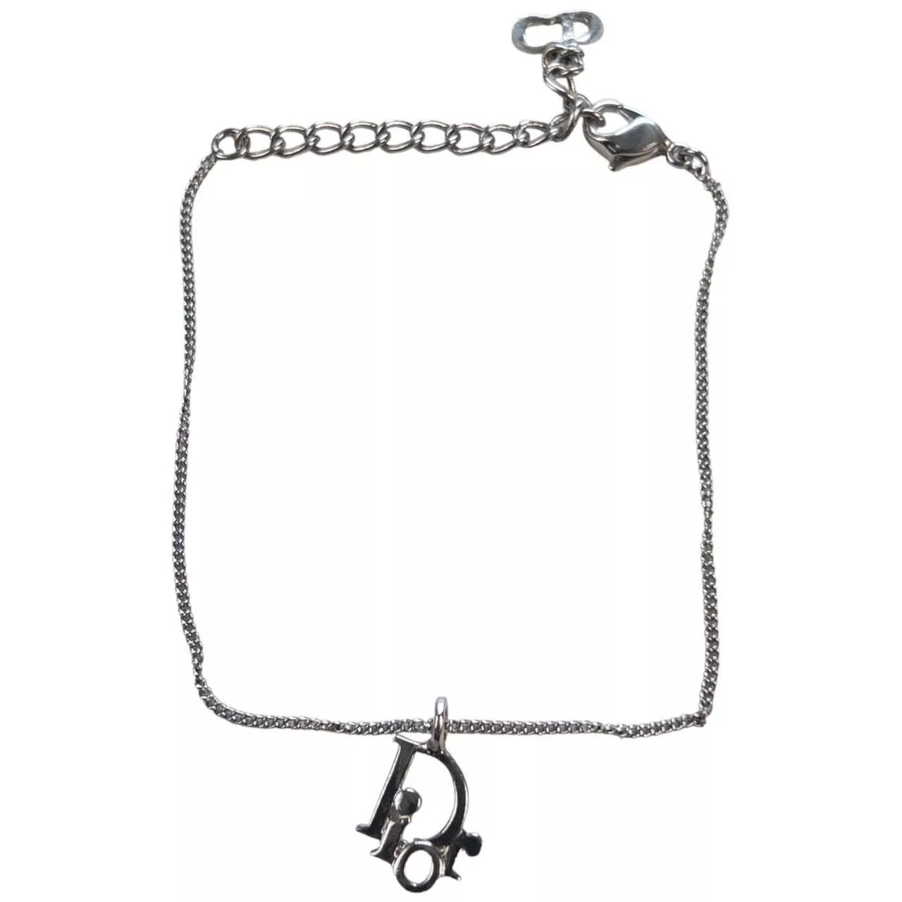 Dior Bracelets Vintage Dior Logo Charm Bracelet Silver