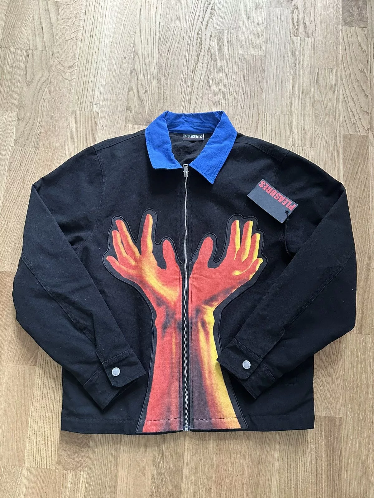 Pleasures Light Jackets Pleasures x Robert Mapplethorpe Hands Jacket M Black Blue