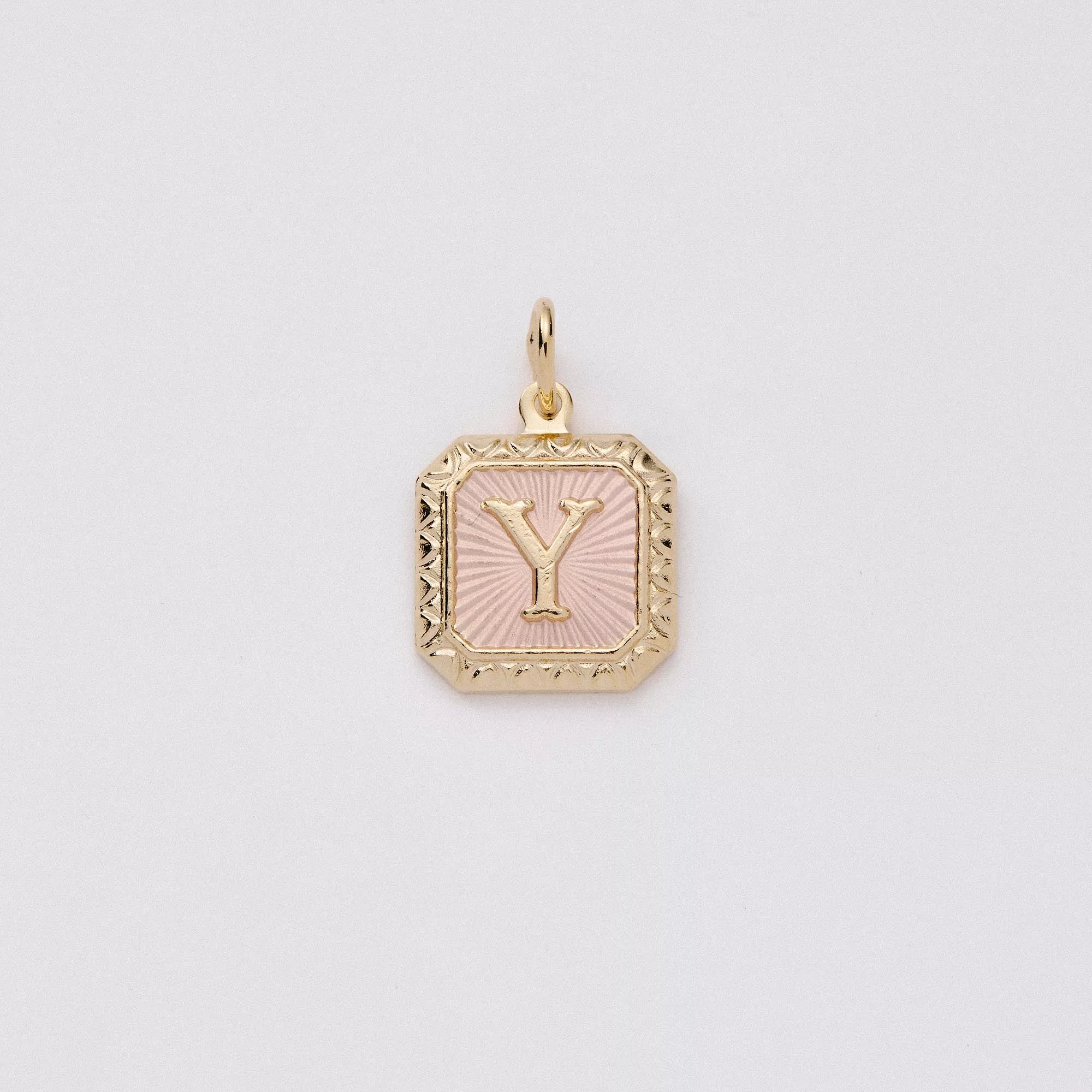 Two Tone Letter Charm