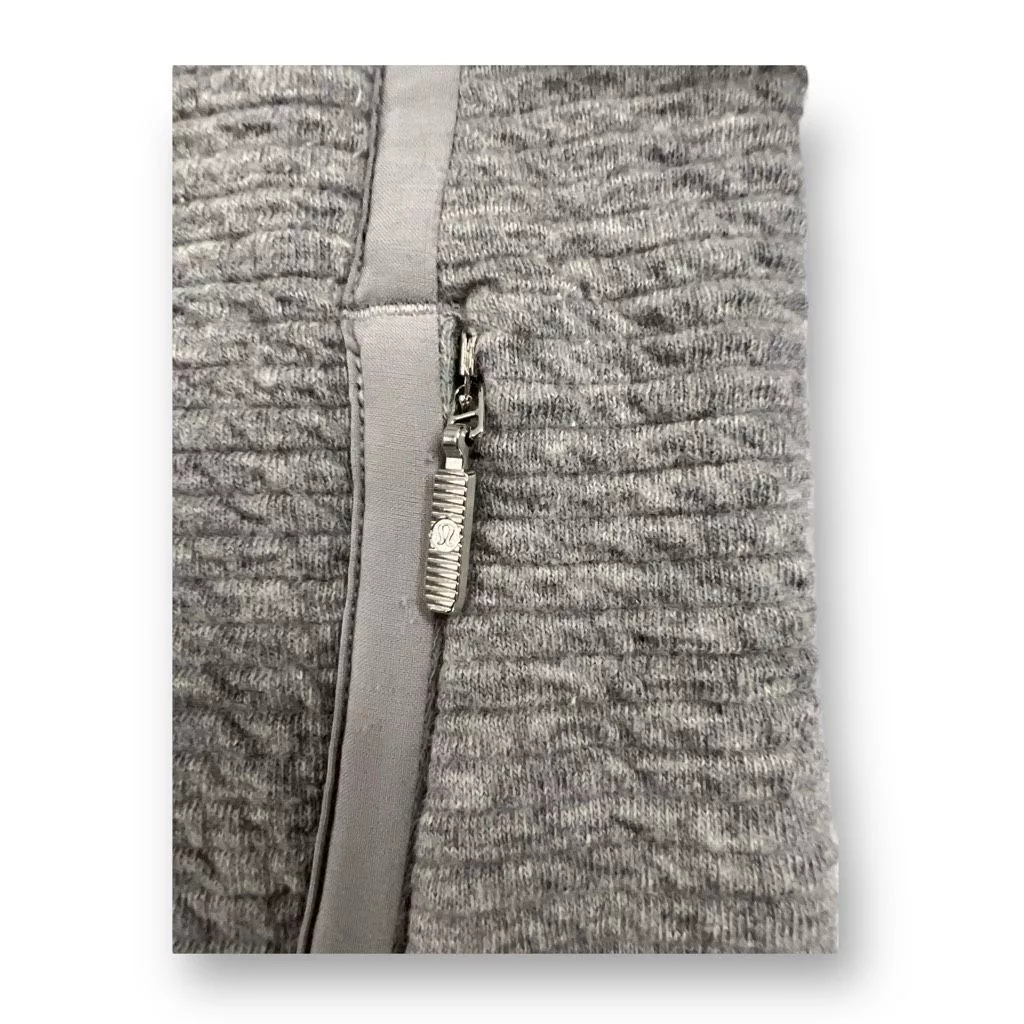 Lululemon Jackets Lululemon On Repeat Ribbed Bomber Full Zip Jacket Size 8 Gray