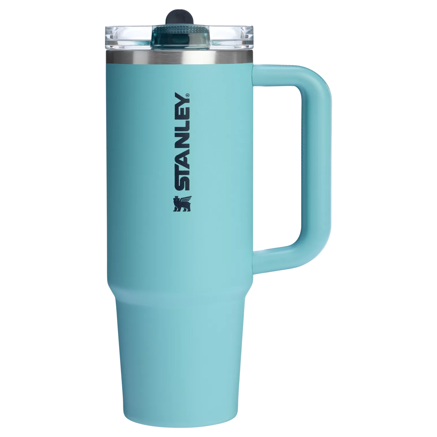 Stanley 30 OZ IceFlow Flip Straw Stainless Steel Tumbler In Agave Blue