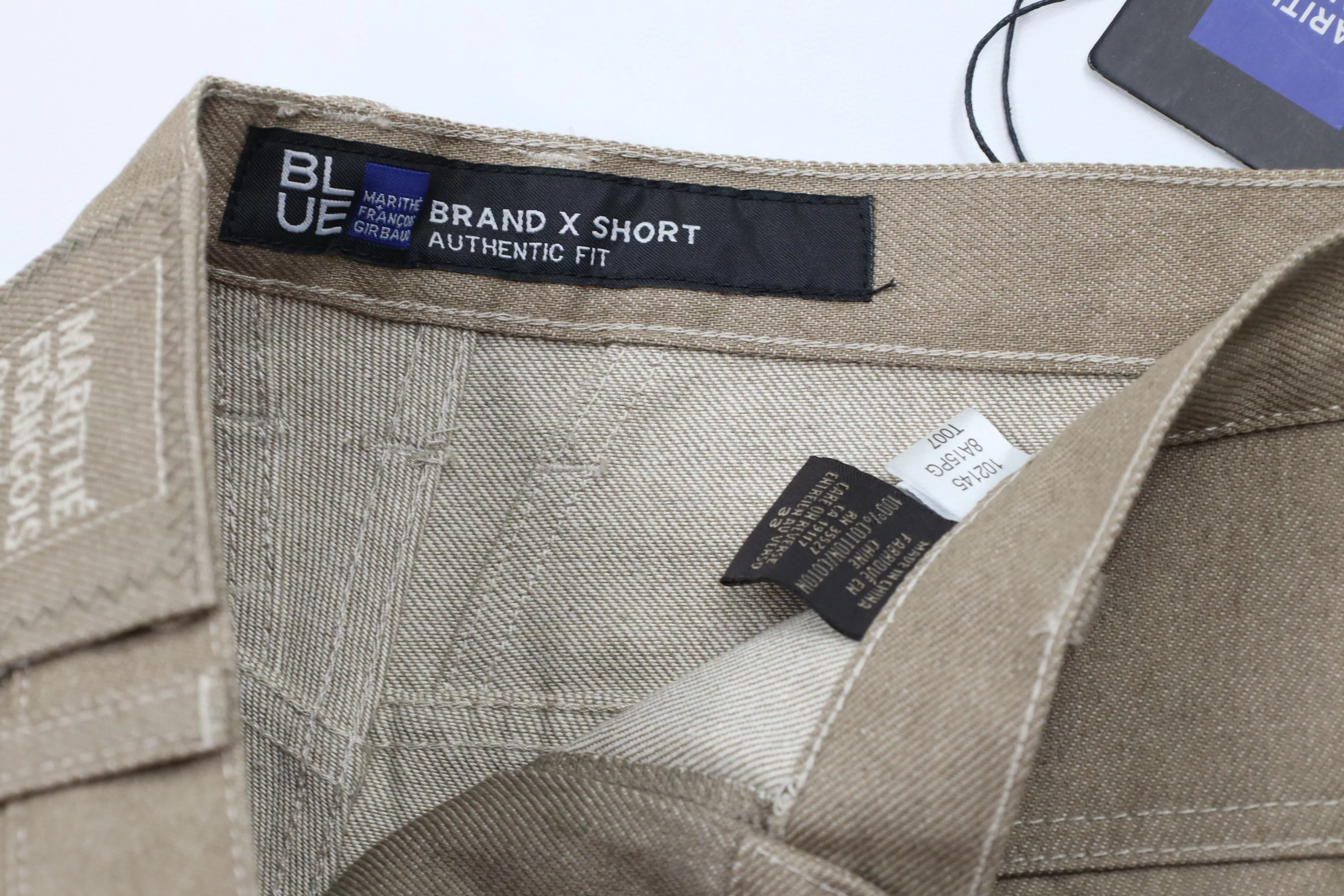 Marithe + Francois Girbaud Shorts Marithe + Francois Girbaud × Vintage NOS Vintage 90s Marithe Francois Girbaud Denim Jean Shorts Beige