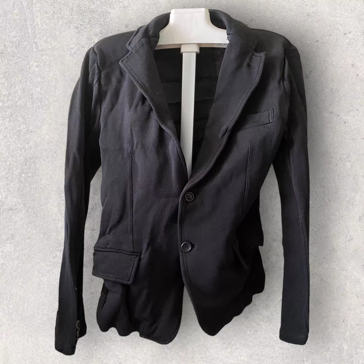 Comme des Garcons Light Jackets Comme des Garcons × Comme des Garcons Homme Black Dyed Poly Wrinkle Jacket