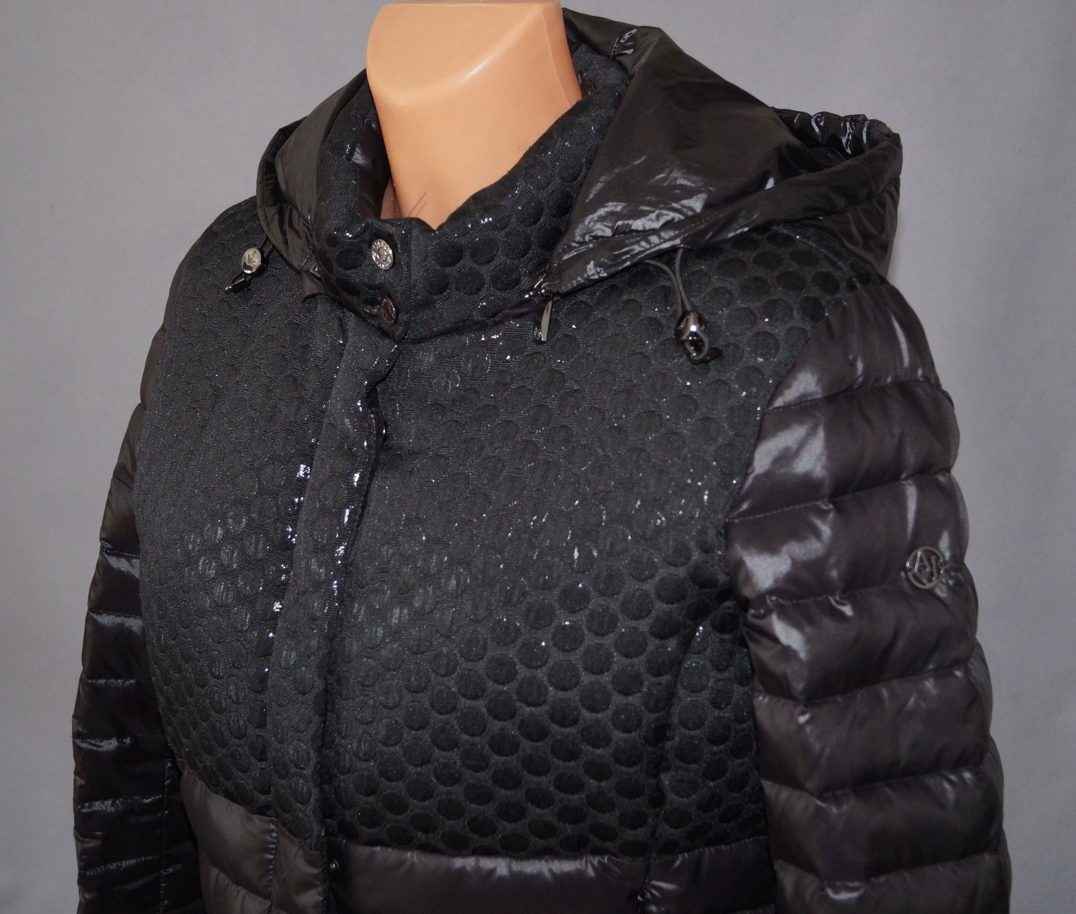 Armani Down Jackets Armani Jeans womens down jacket L size Black