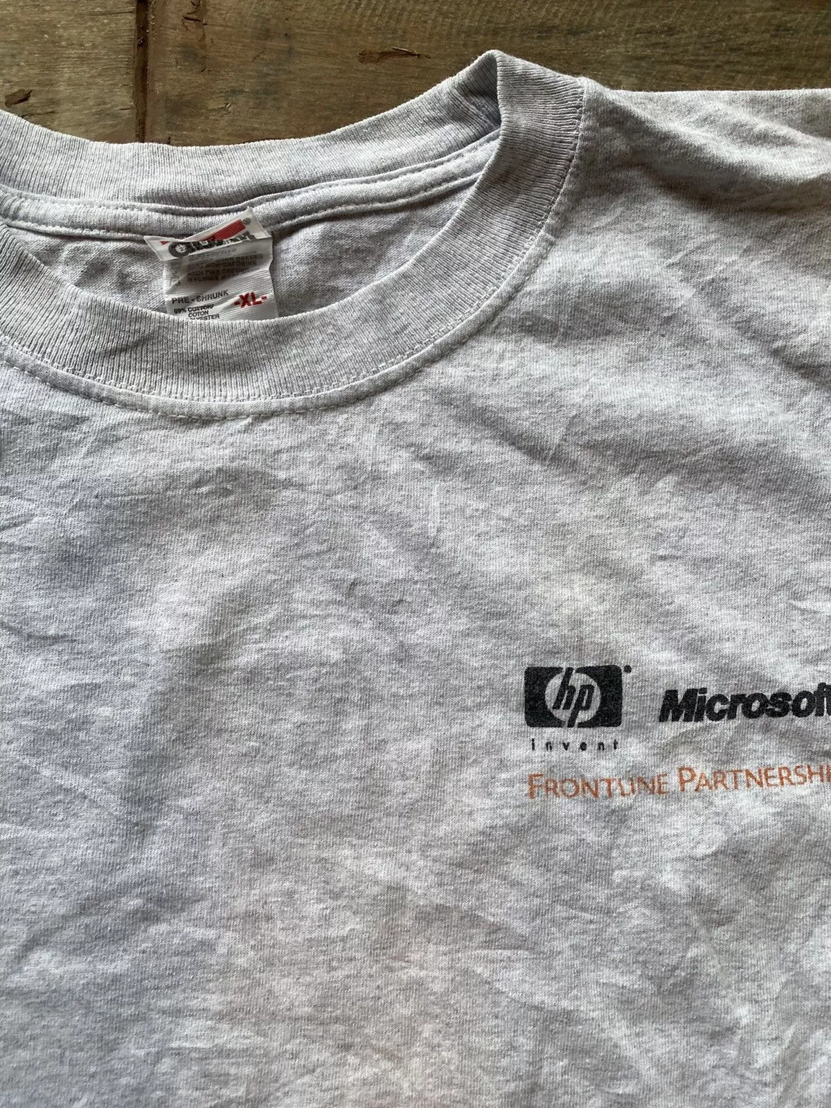 Microsoft Long Sleeve T Shirts Microsoft × Vintage Vintage Microsoft T shirt Gray
