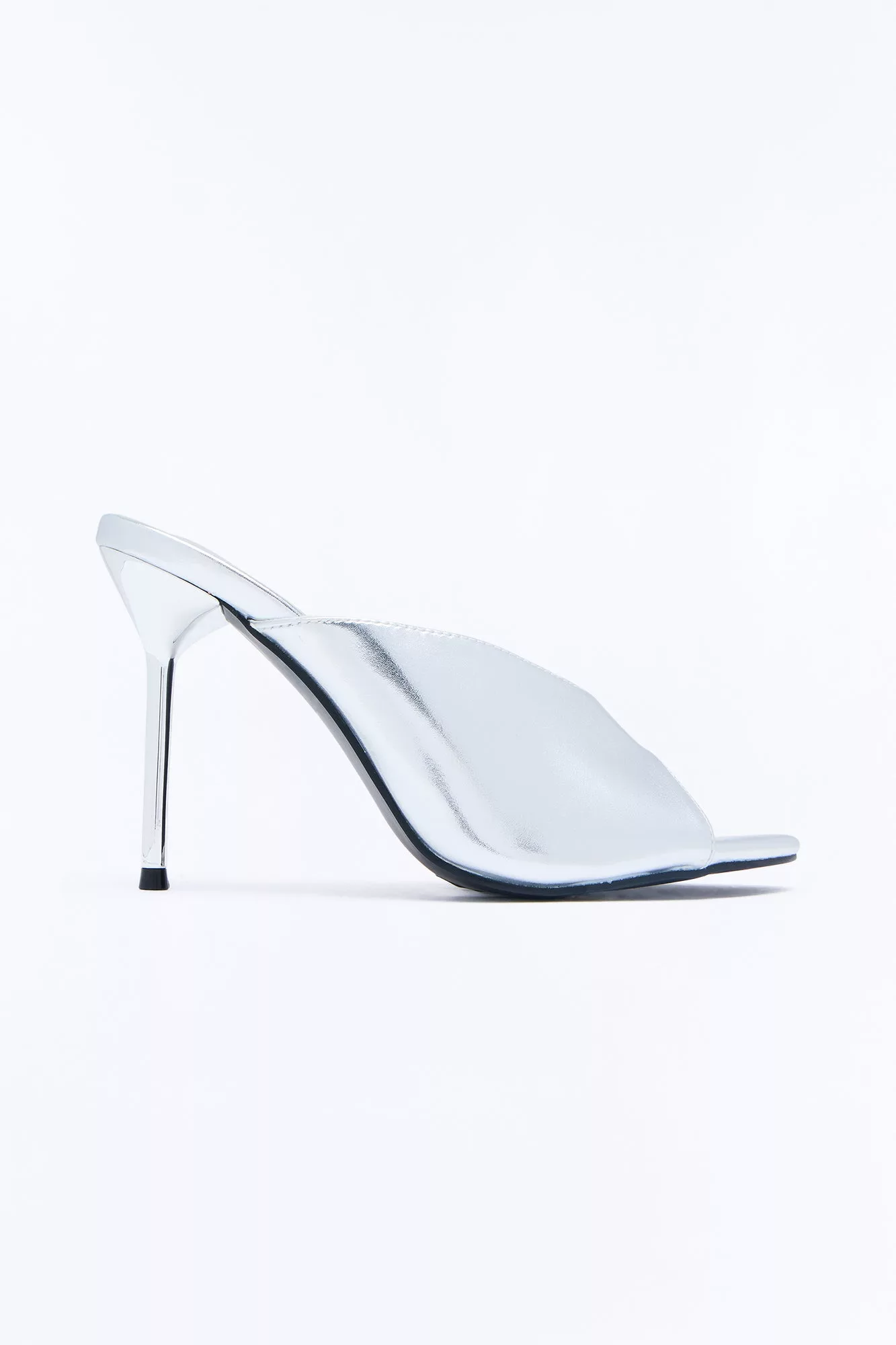 Shine Factor Metallic Heels - Silver