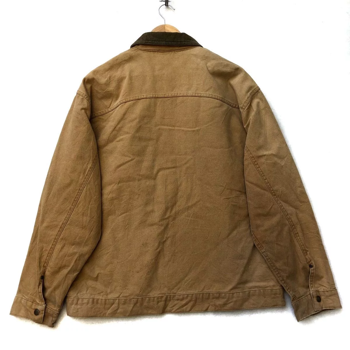 Woolrich Woolen Mills Denim Jackets Woolrich Woolen Mills VINTAGE WOOLRICH DUCK CANVAS DENIM CHORE JACKET Yellow Workwear